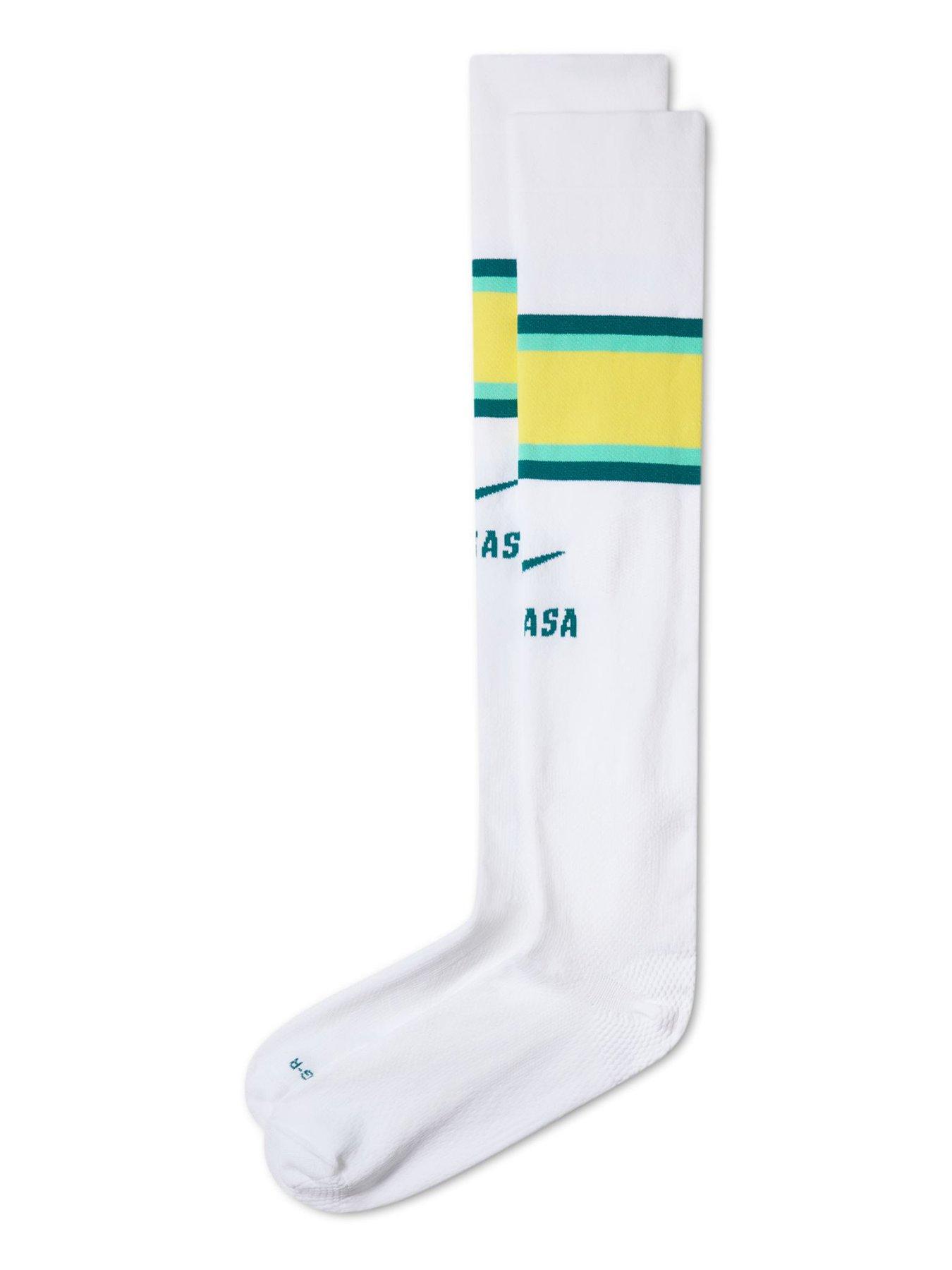 Image 1 of 3 of Nike Brazil 2026 Home Socks &ndash; White