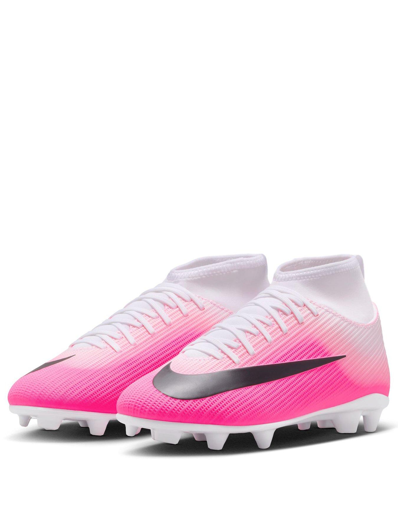 Image 2 of 6 of Nike Youth Mercurial Superfly Club Firm Ground Football Boots - Pink/White