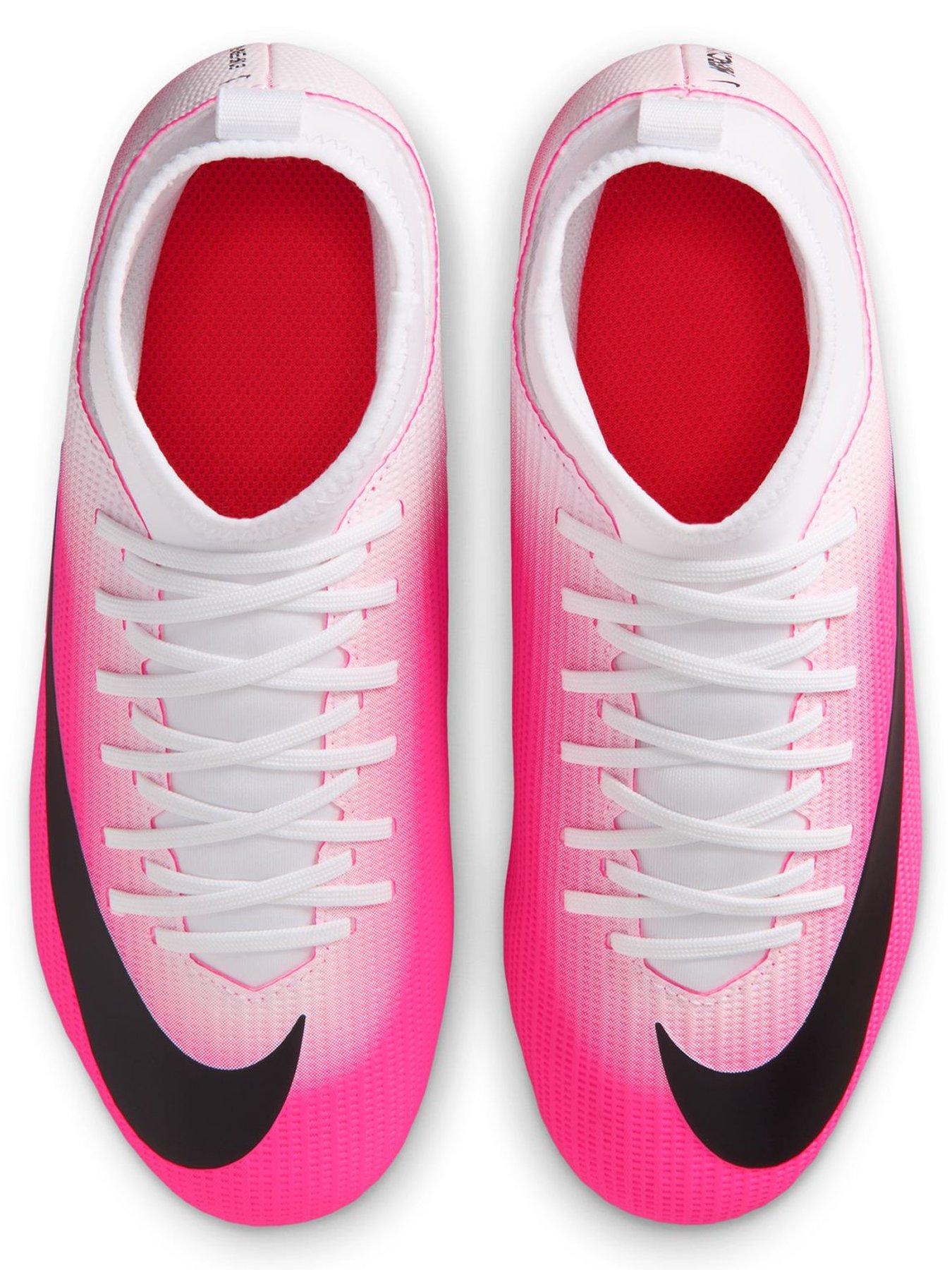 Image 4 of 6 of Nike Youth Mercurial Superfly Club Firm Ground Football Boots - Pink/White