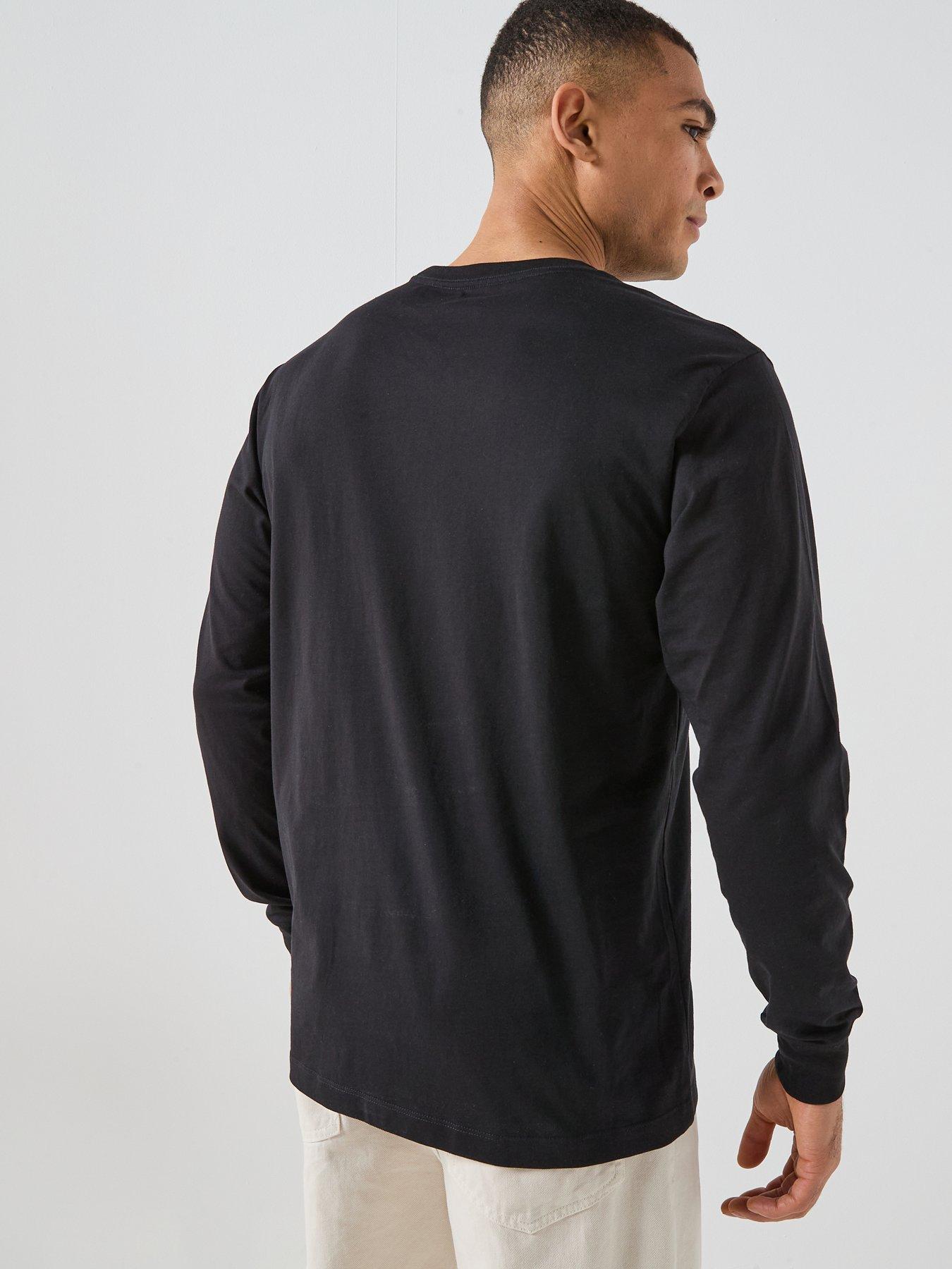 Image 2 of 5 of The North Face Mens Evolution Simple Dome Long Sleeve T-Shirt - Black