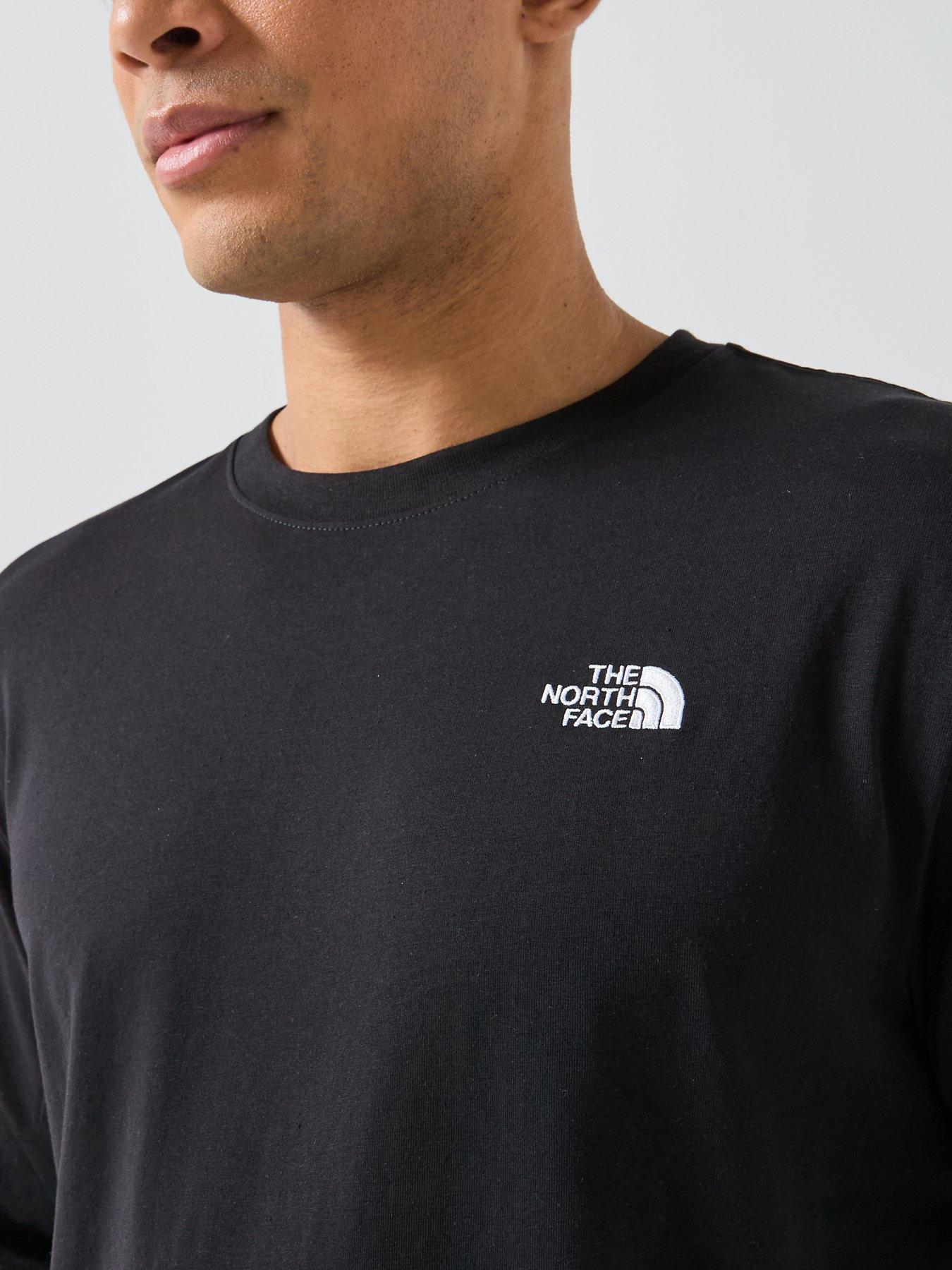 Image 4 of 5 of The North Face Mens Evolution Simple Dome Long Sleeve T-Shirt - Black