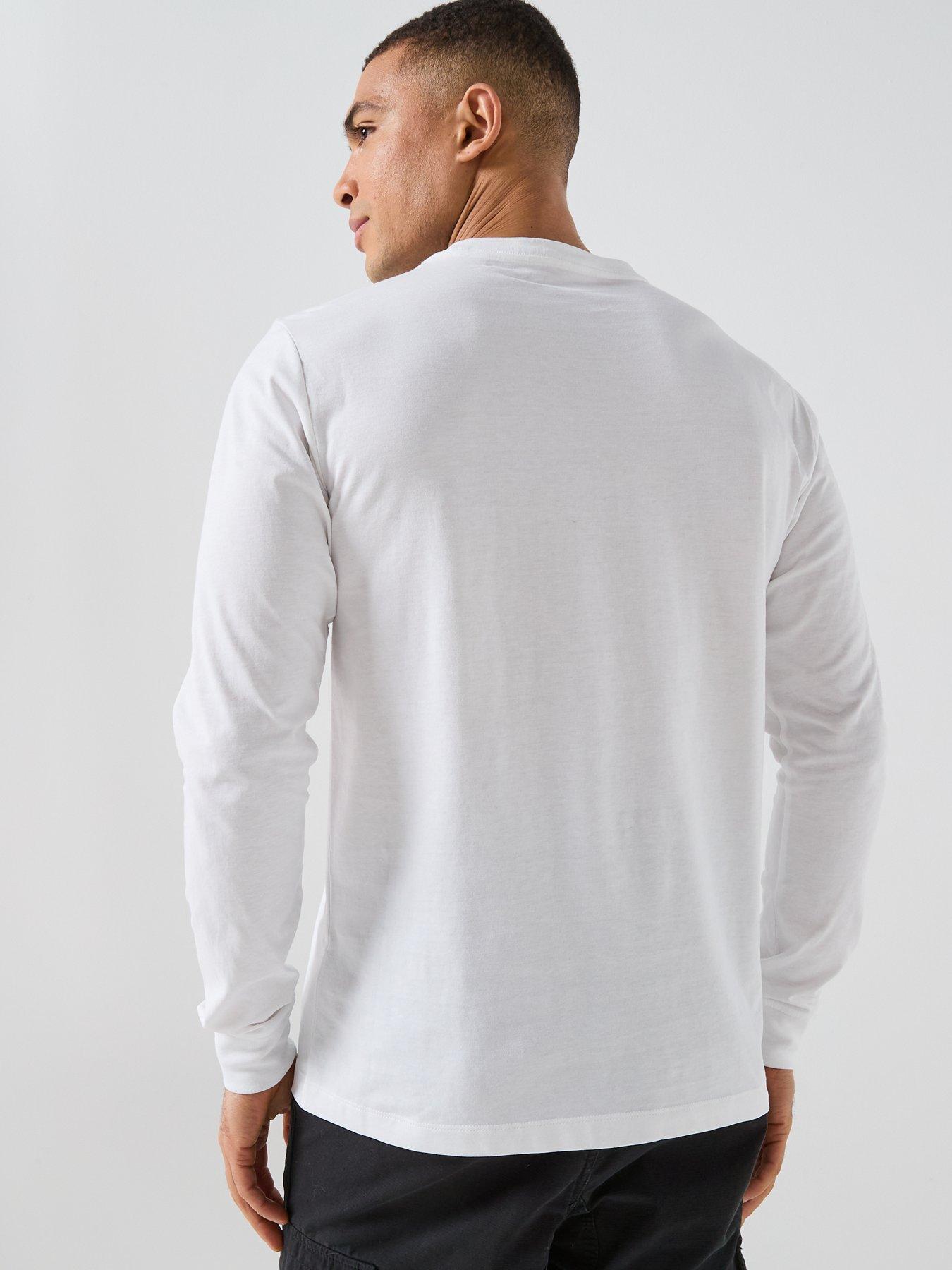 Image 2 of 5 of The North Face Mens Evolution Simple Dome Long Sleeve T-Shirt - White