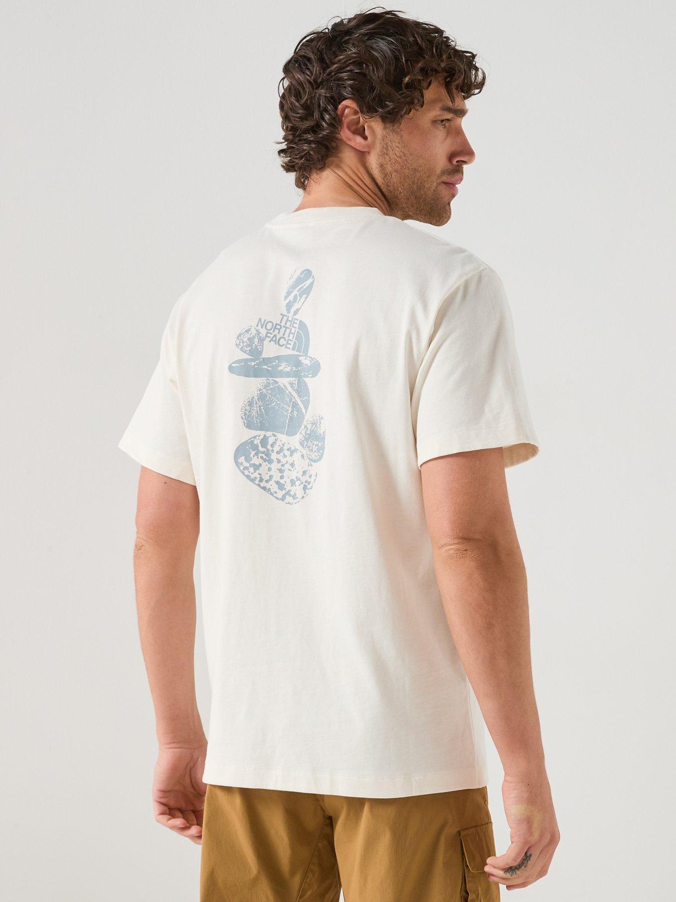 Image 2 of 6 of The North Face Mens Stones Graphic Relaxed T-Shirt - White