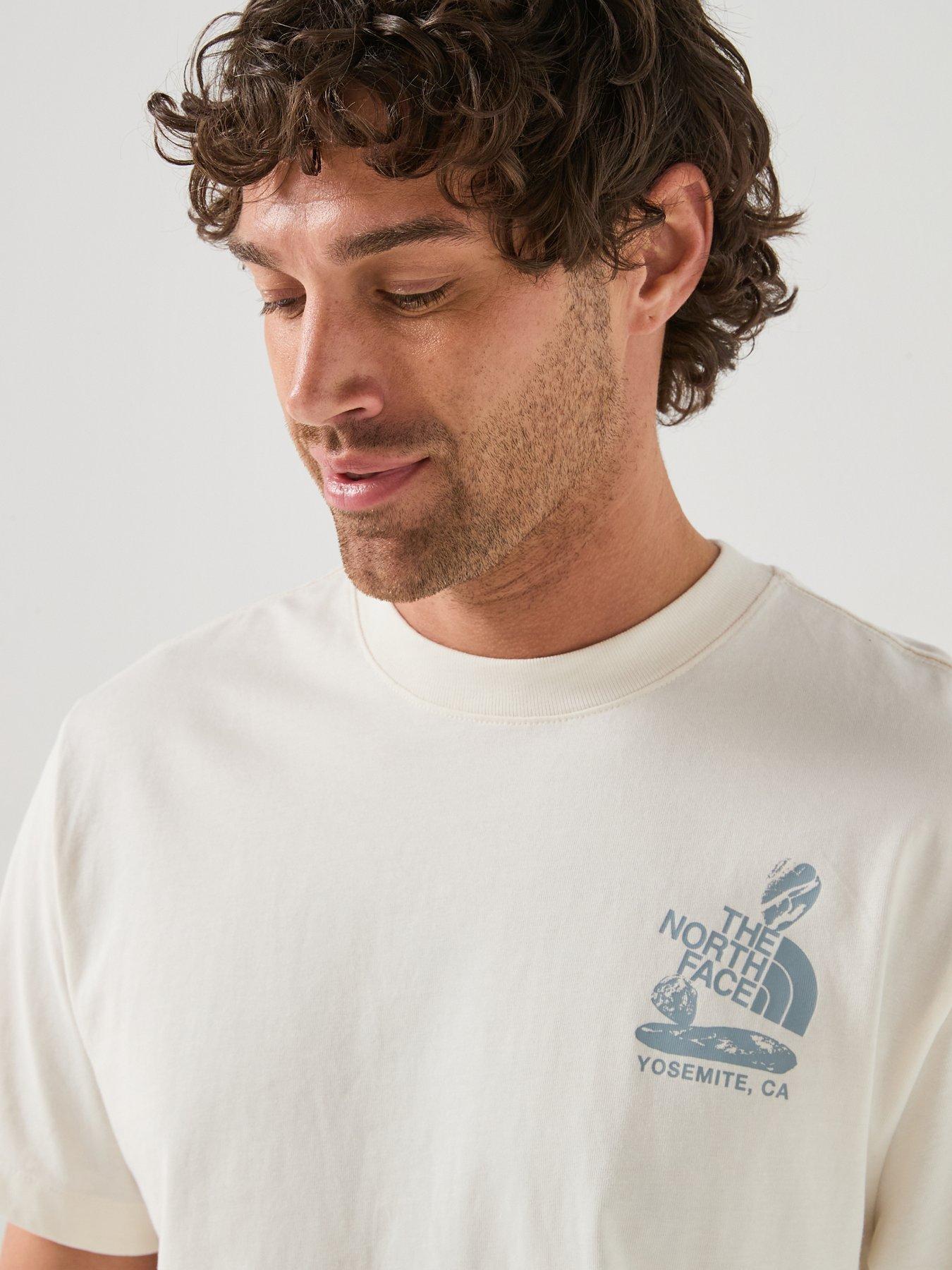 Image 5 of 6 of The North Face Mens Stones Graphic Relaxed T-Shirt - White
