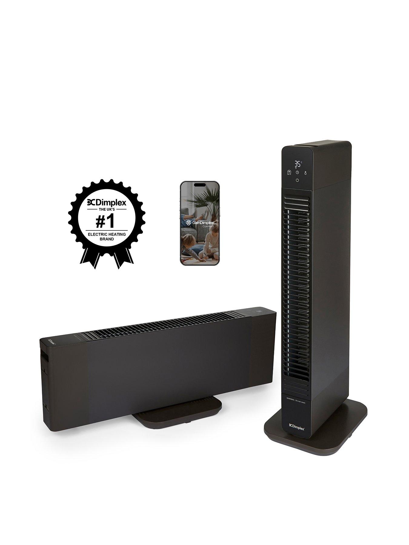 Dimplex DXDC22 ThermaFlex 2-in-1 WiFI Baseboard and Tower Fan Heater and Cooling Fan - Black