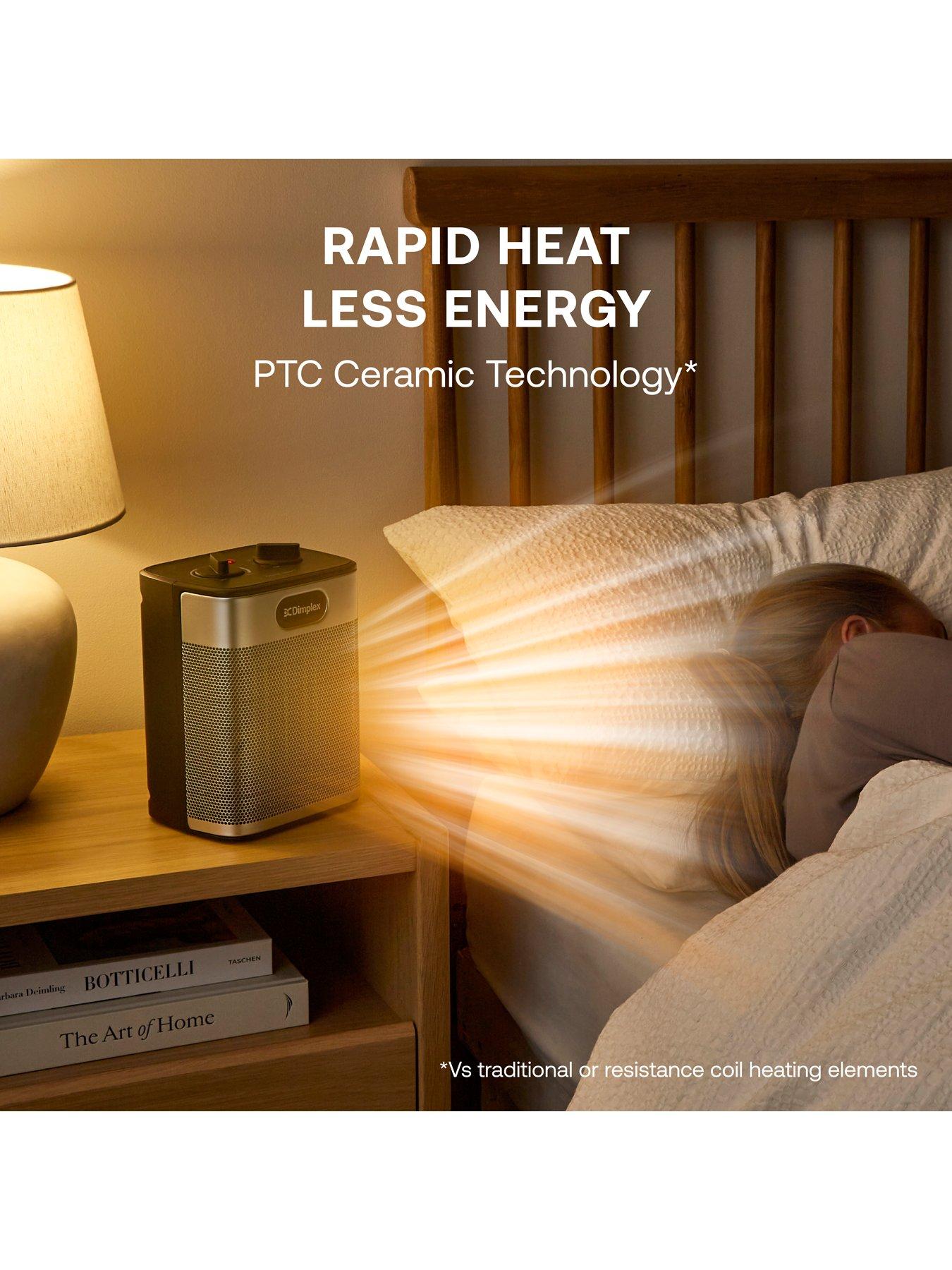 Image 4 of 8 of Dimplex DXUC2BS Upright Ceramic Fan Heater 2000W - Black and Silver
