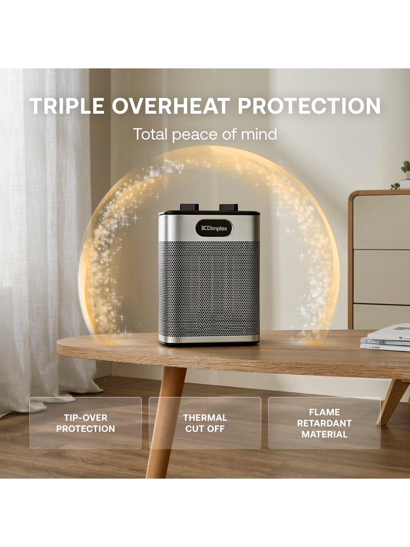 Image 5 of 8 of Dimplex DXUC2BS Upright Ceramic Fan Heater 2000W - Black and Silver