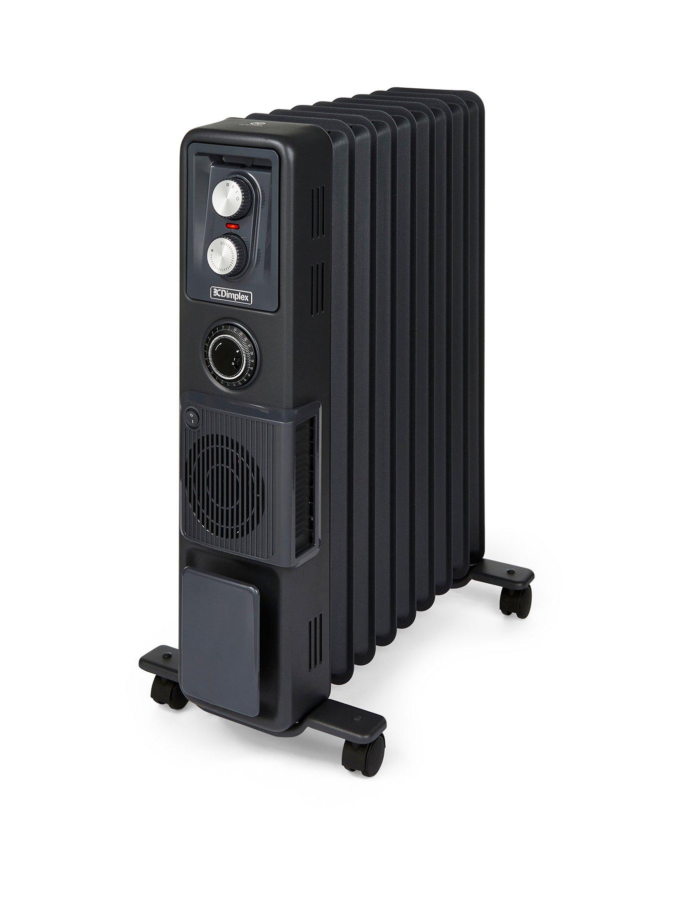 Image 1 of 8 of Dimplex 2.4kW Oil Free Portable Radiator, Eco Mode, 24hr Timer, Turbo Fan Electric Heater, ECR24TIFB Black