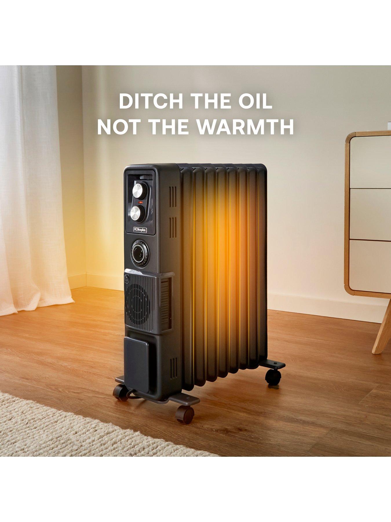 Image 2 of 8 of Dimplex 2.4kW Oil Free Portable Radiator, Eco Mode, 24hr Timer, Turbo Fan Electric Heater, ECR24TIFB Black