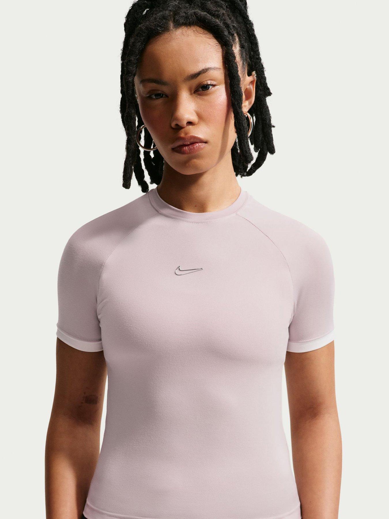 Image 3 of 5 of Nike Womens Fitted Short Sleeve Top - Pink