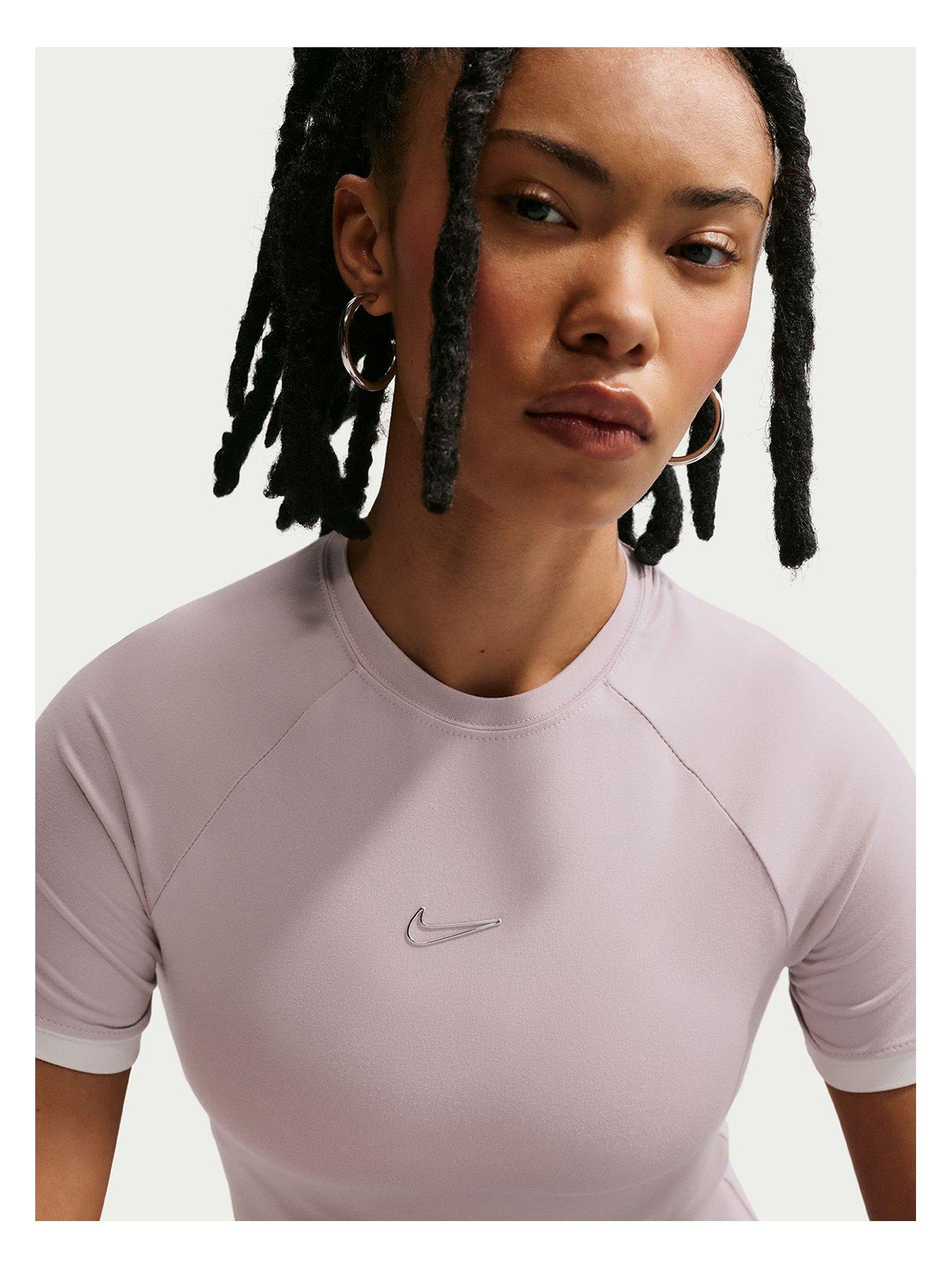 Image 5 of 5 of Nike Womens Fitted Short Sleeve Top - Pink