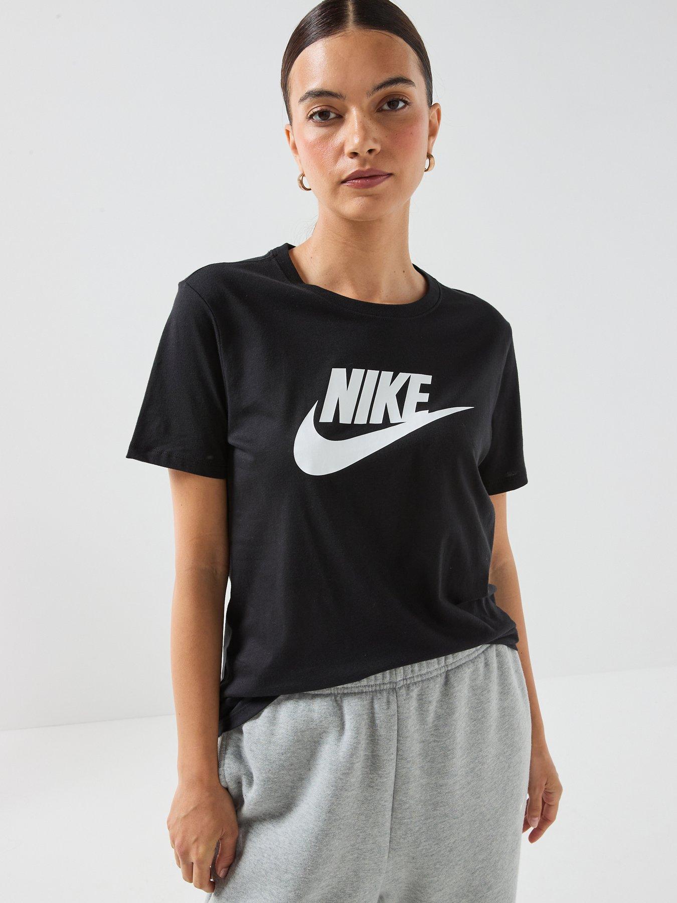 Nike Sportswear Club Icon Future Womens Short Sleeve T-Shirt – Black
