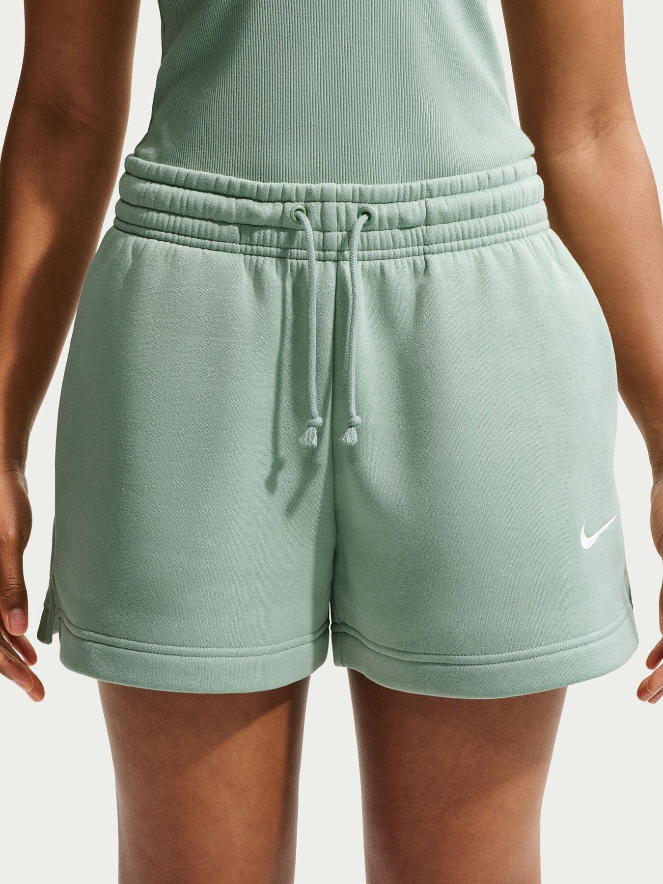 Nike Womens Sportswear Phoenix Fleece Mid Rise 4 Inch Shorts - Black
