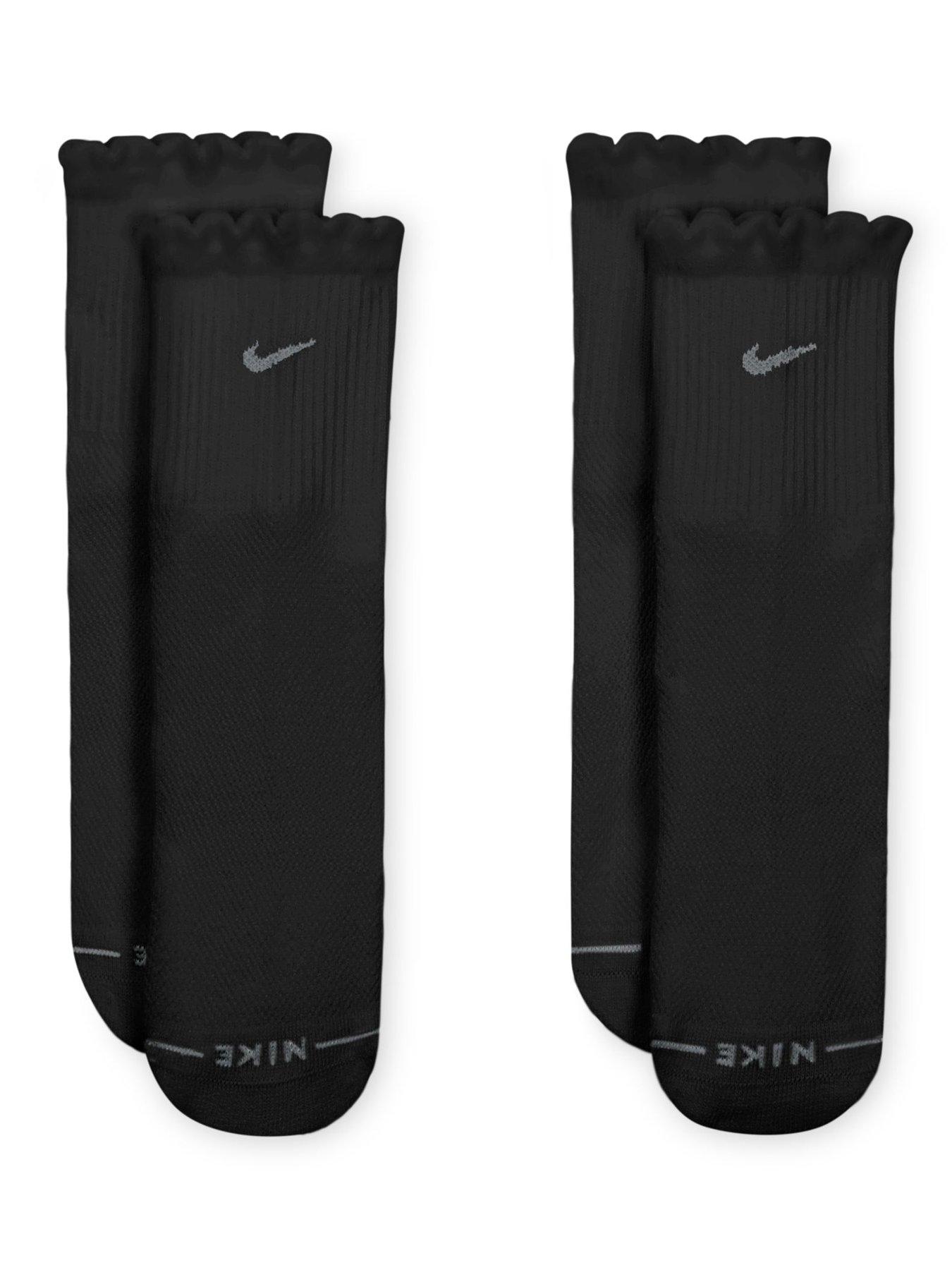 Image 2 of 4 of Nike Womens Everyday Elevated Scalloped Micro Crew Socks 2 Pack - Multi