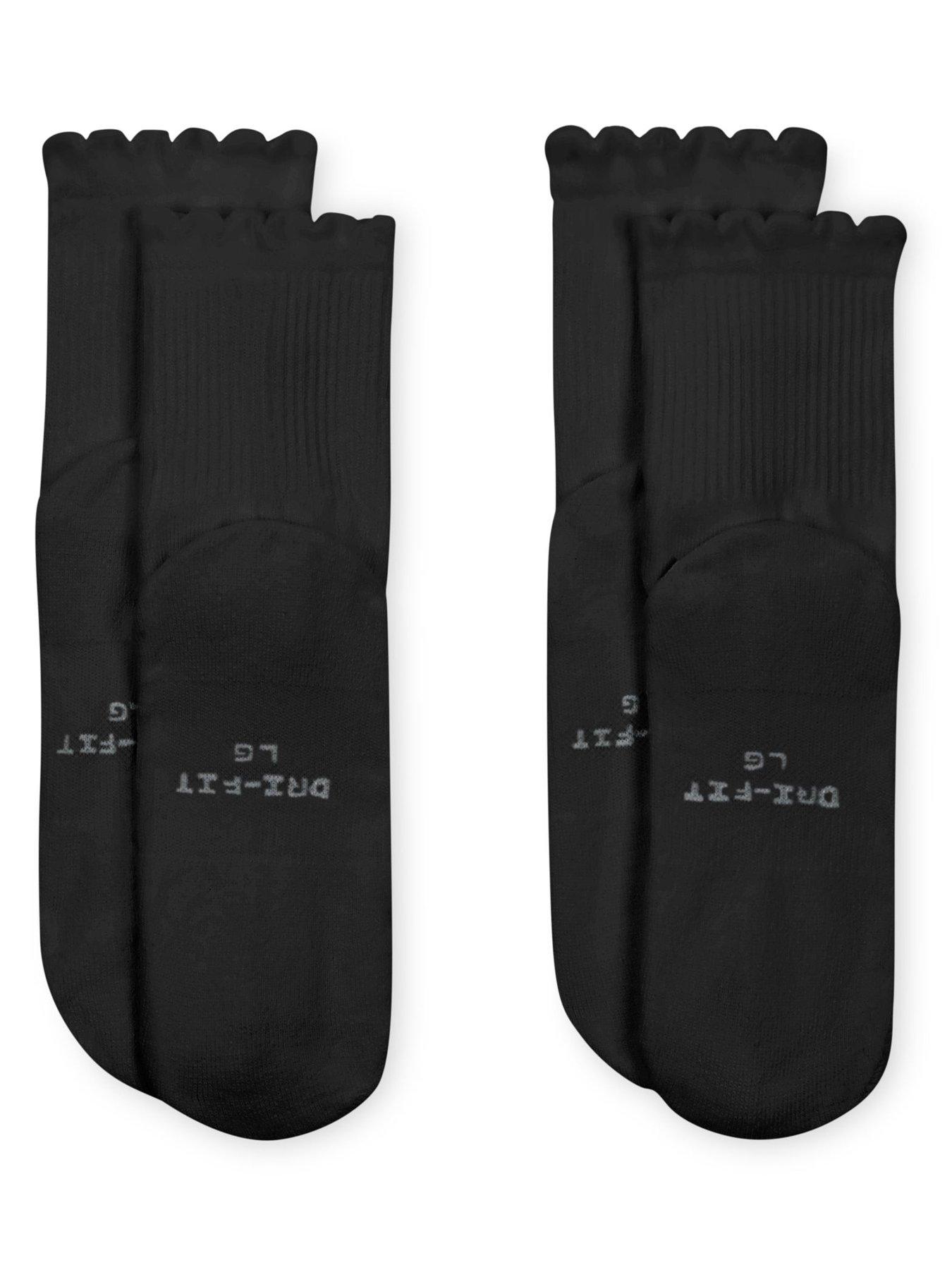 Image 3 of 4 of Nike Womens Everyday Elevated Scalloped Micro Crew Socks 2 Pack - Multi