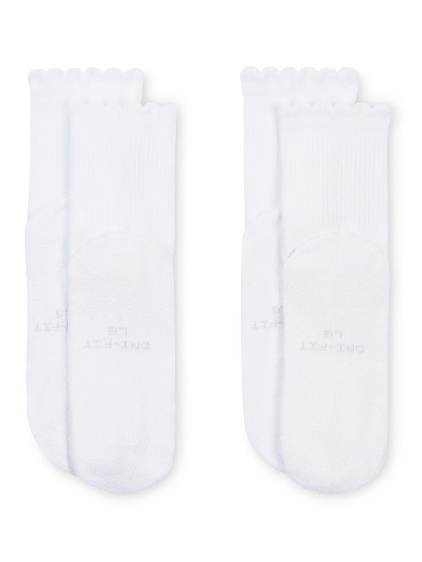 Image 3 of 4 of Nike Womens Everyday Elevated Scalloped Micro Crew Socks 2 Pack - Multi