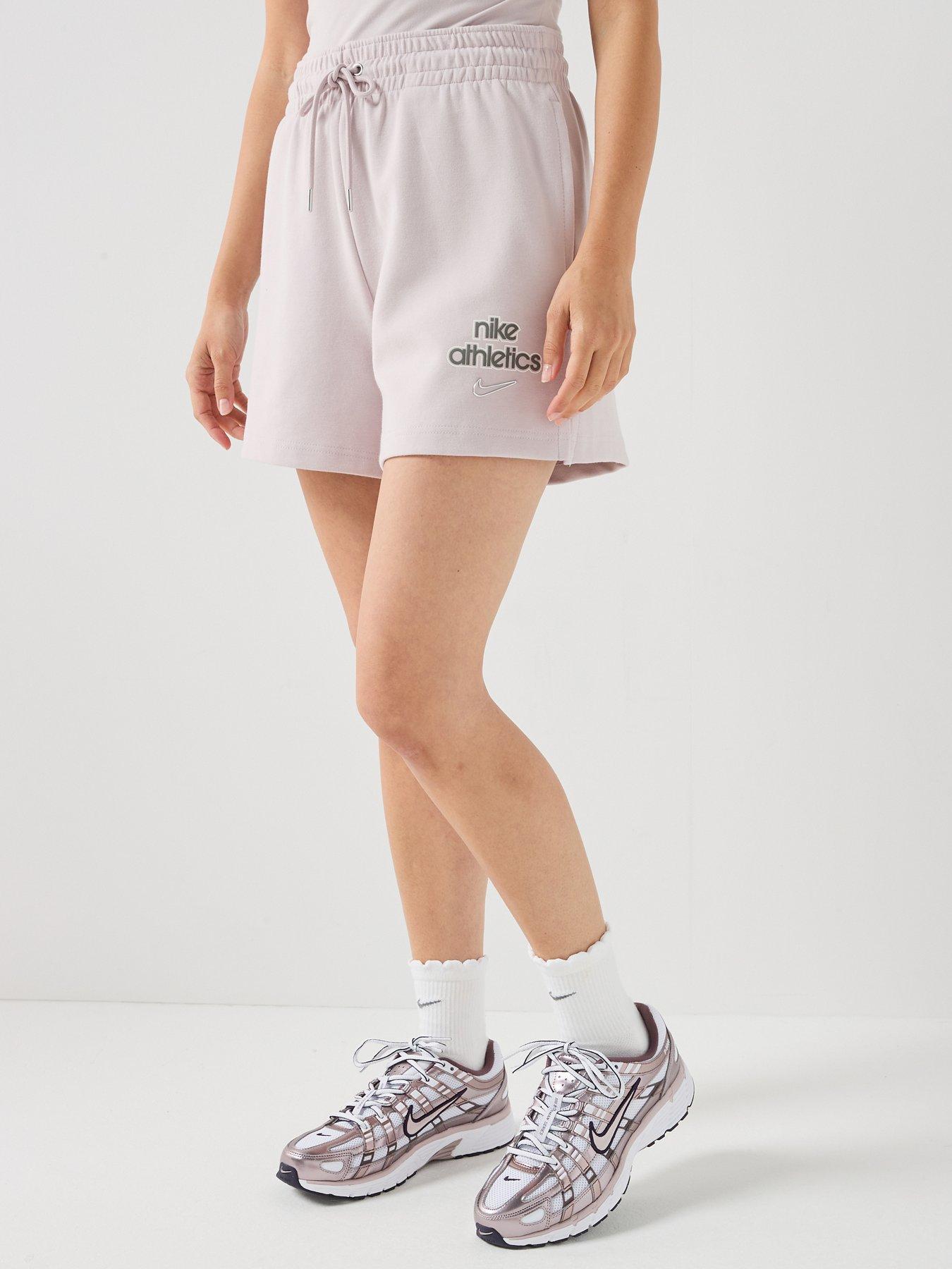 Nike Womens Fleece Boyfriend Shorts - Pink
