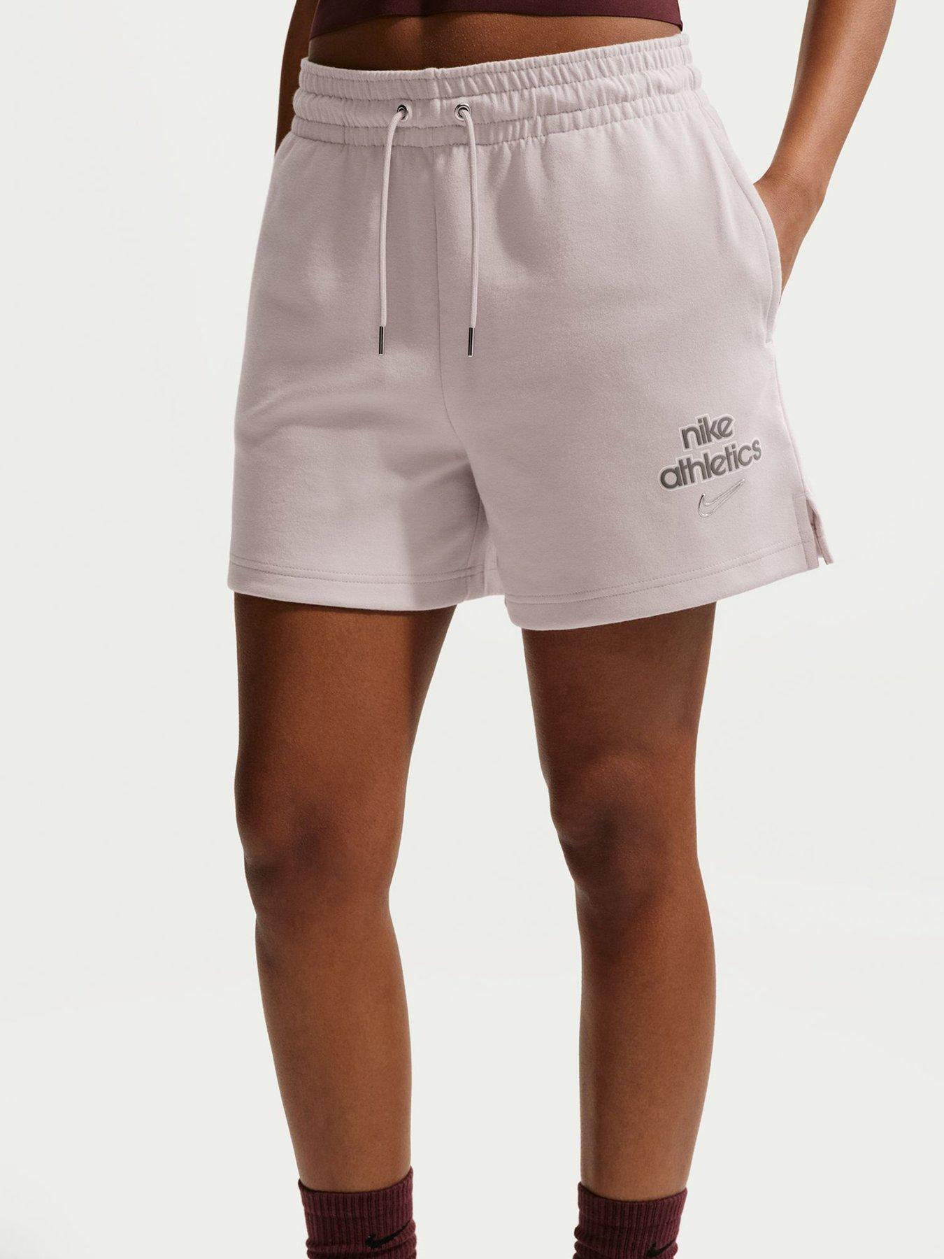 Image 1 of 5 of Nike Womens Fleece Boyfriend Shorts - Pink