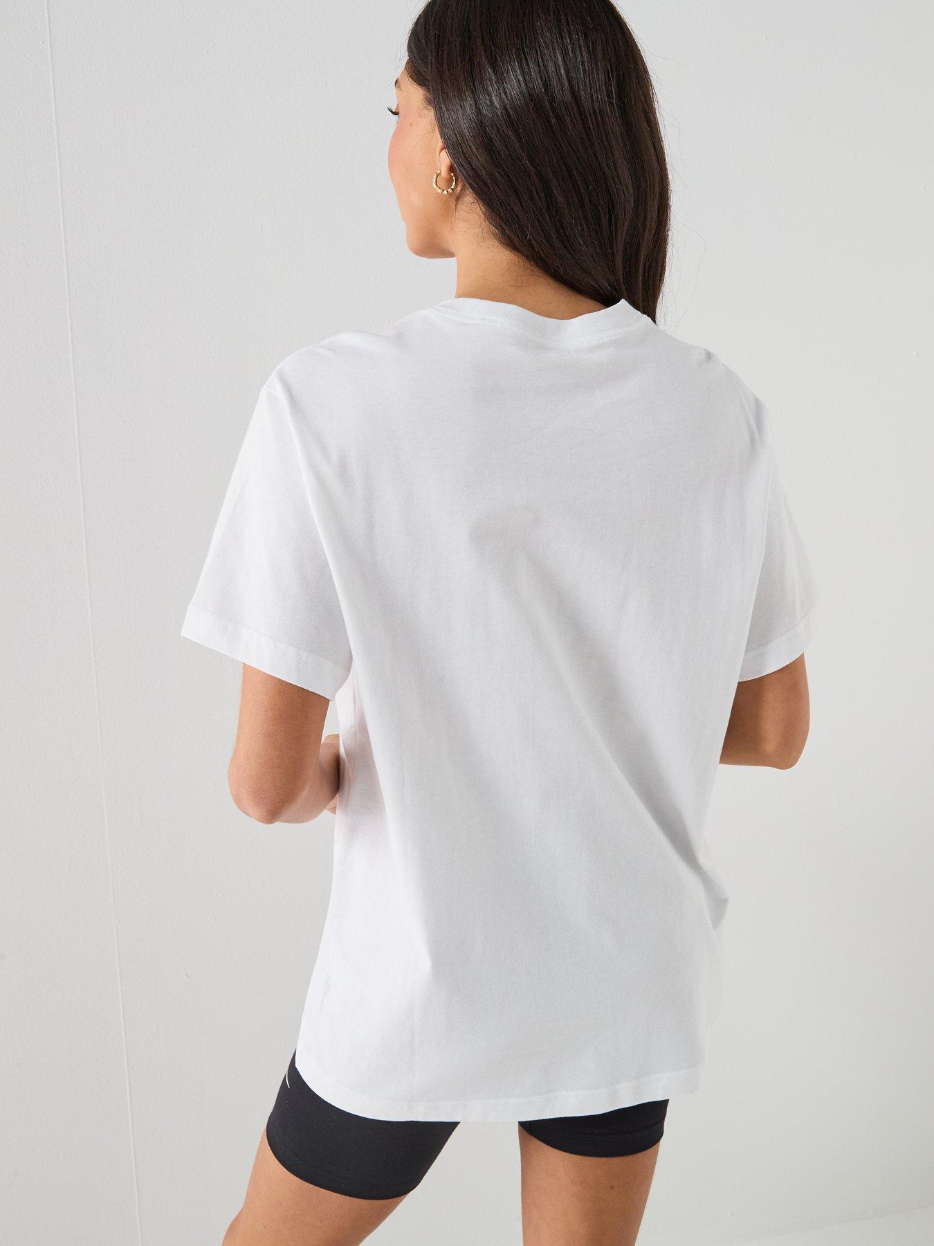 Image 2 of 6 of Nike Womens Sportswear Classic Short Sleeve T-Shirt - White