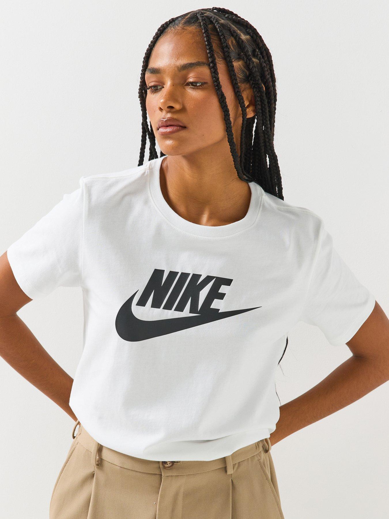 Nike Sportswear Club Icon Future Womens Short Sleeve T-Shirt – White