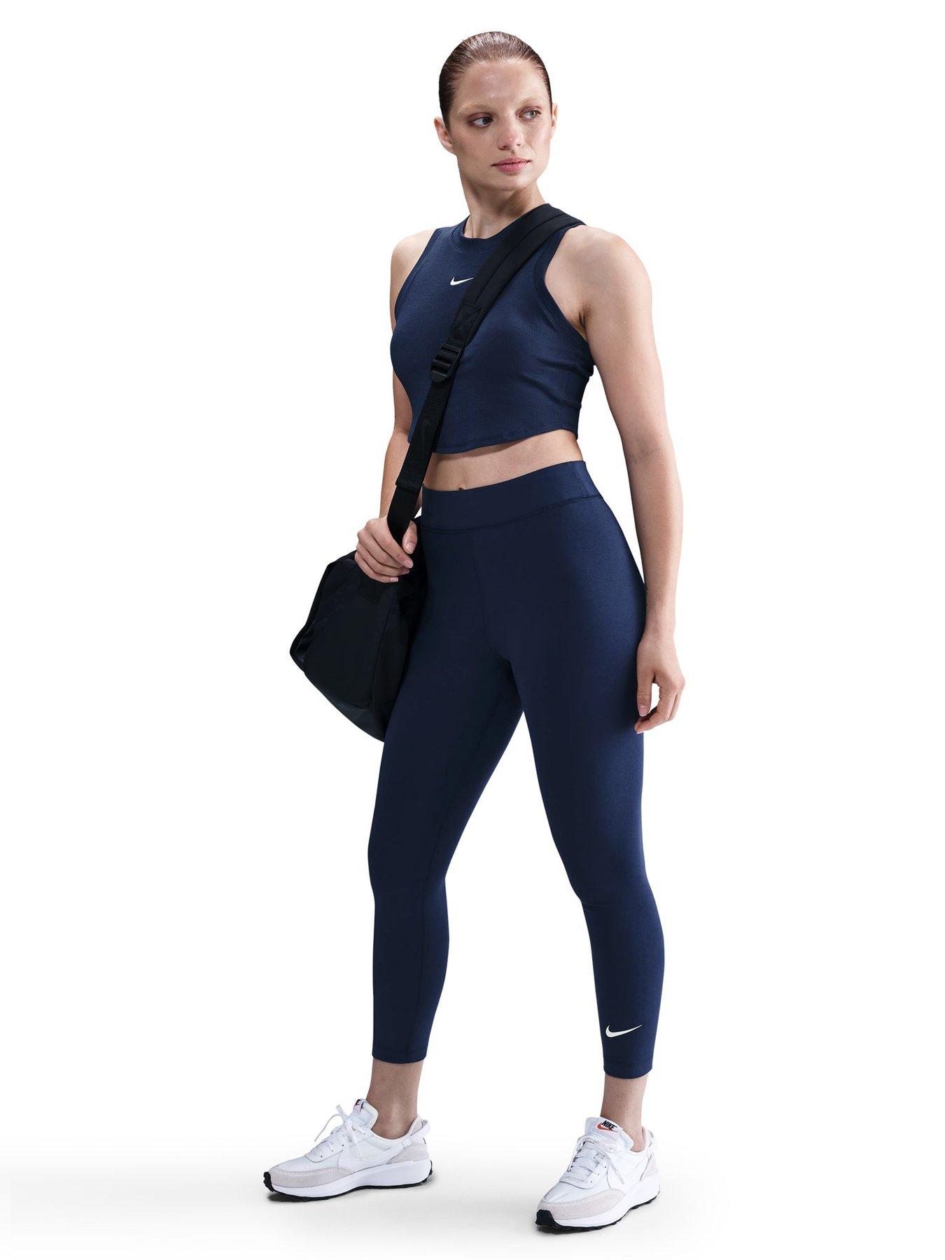 Nike Womens Sportswear Classic High Rise 7/8 Tights - Navy