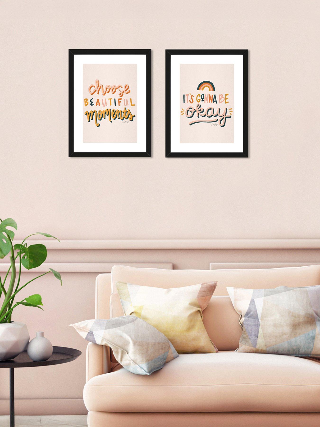 The Art Group Set Of 2 Framed Art Cat Coquillette (choose Beautiful Moments & It's Gonna Be Okay) 33x43cm