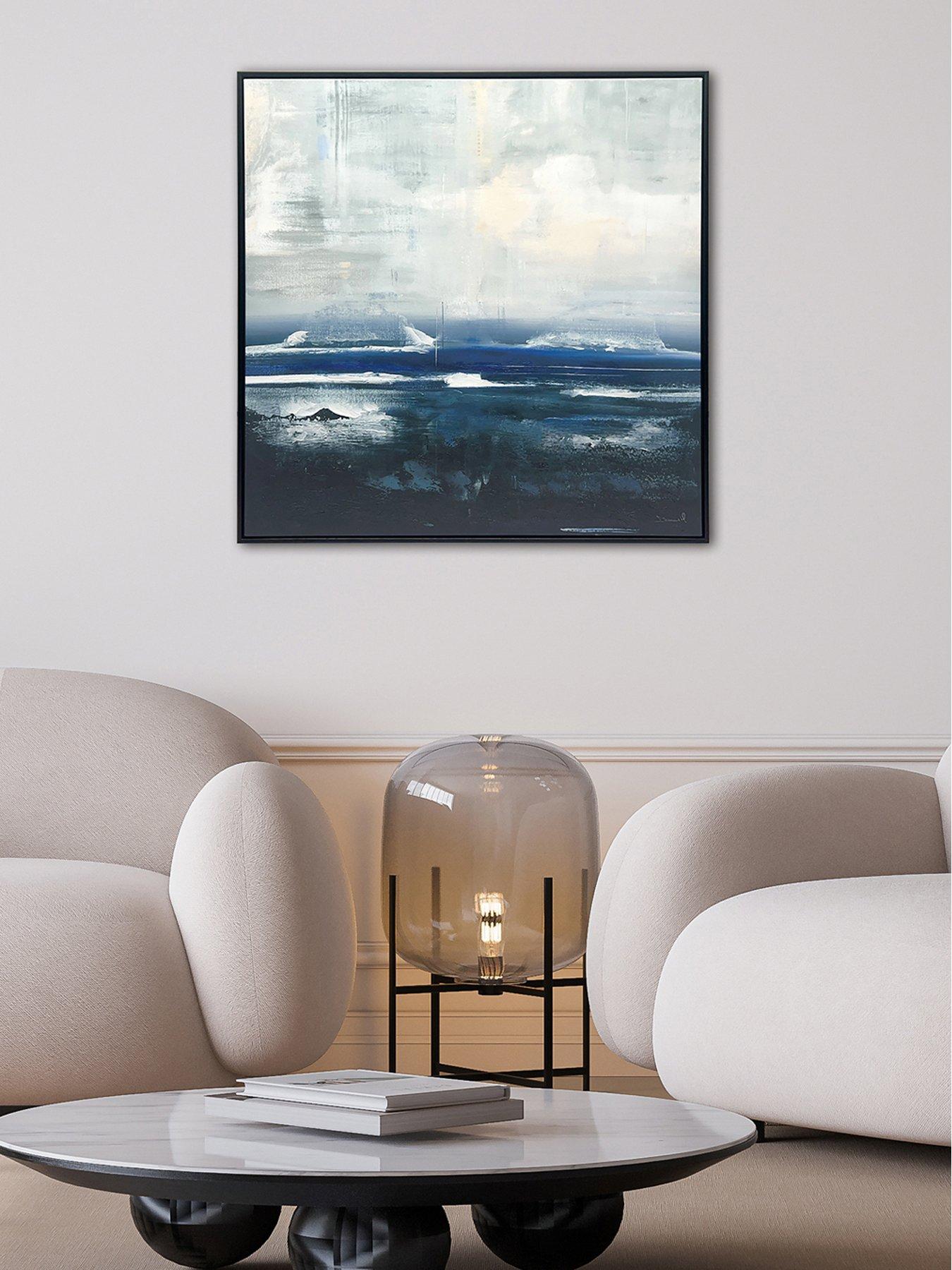 the-art-group-volcanic-coast-framed-canvas-with-handpaint-62x62cms