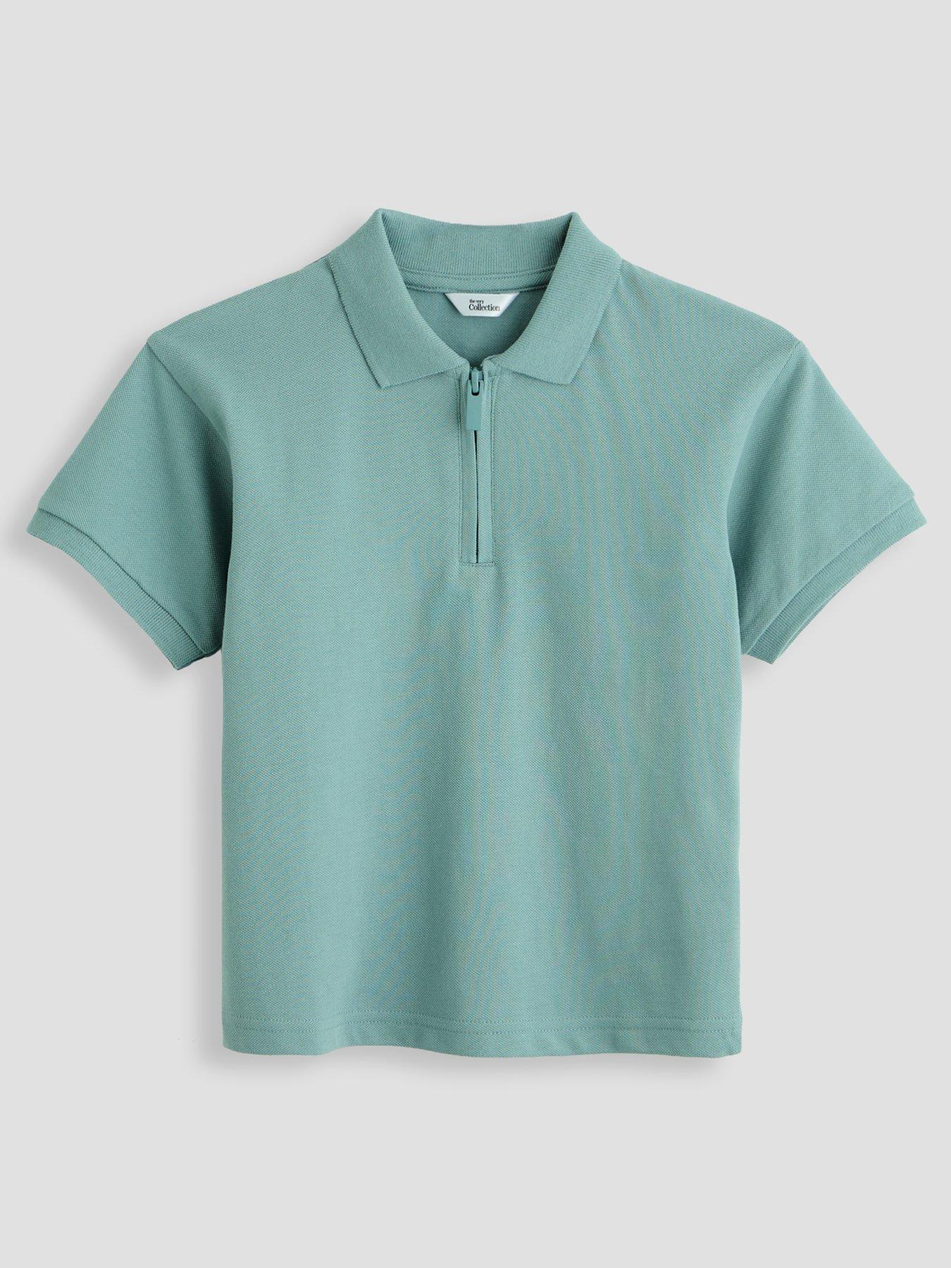 Image 2 of 5 of The Very Collection Boys 2 Pack Short Sleeve Zip Up Polo - Multi