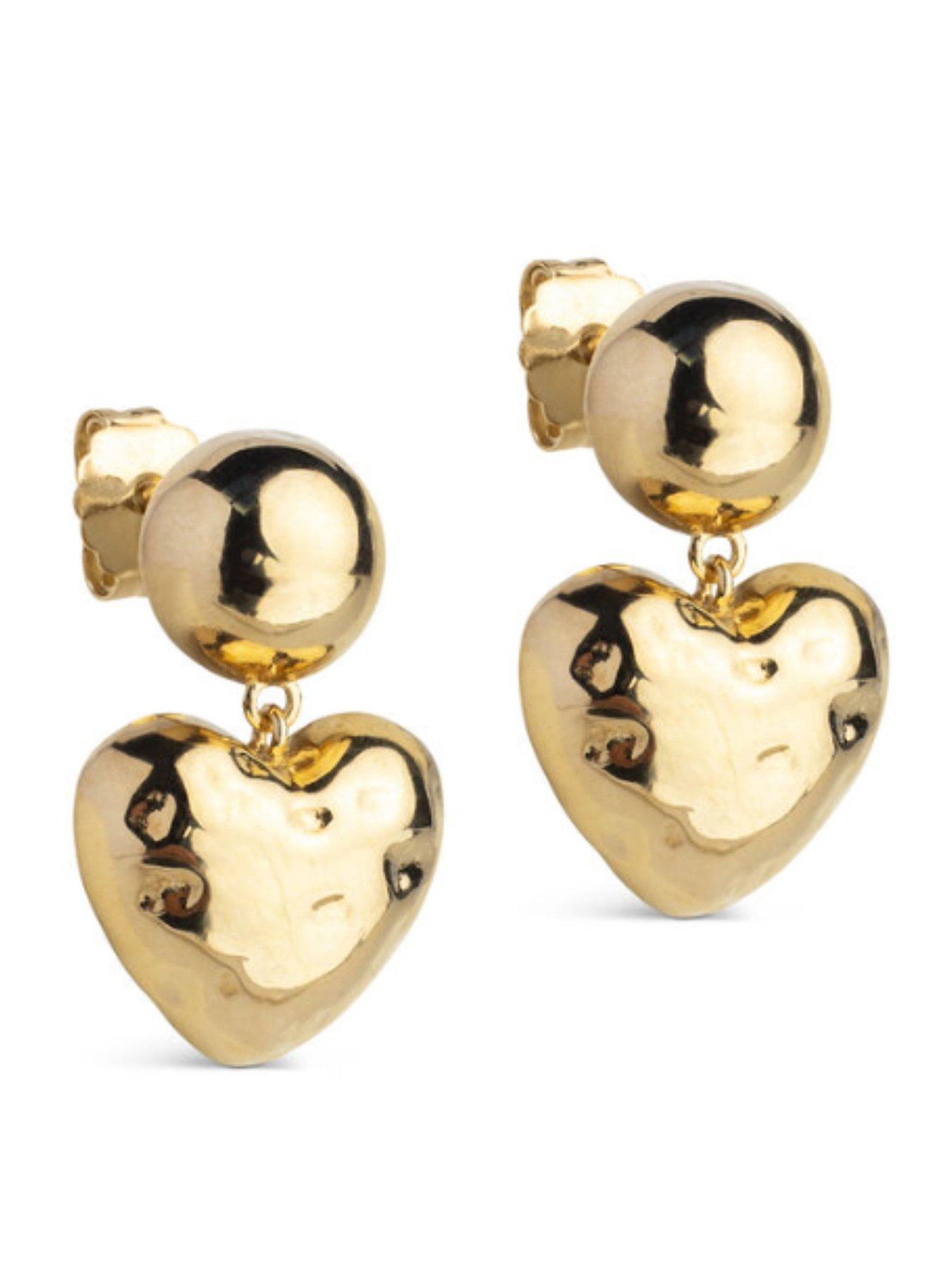 ENAMEL Copenhagen Poma Heart Earrings 18k Gold Plated Sterling Silver