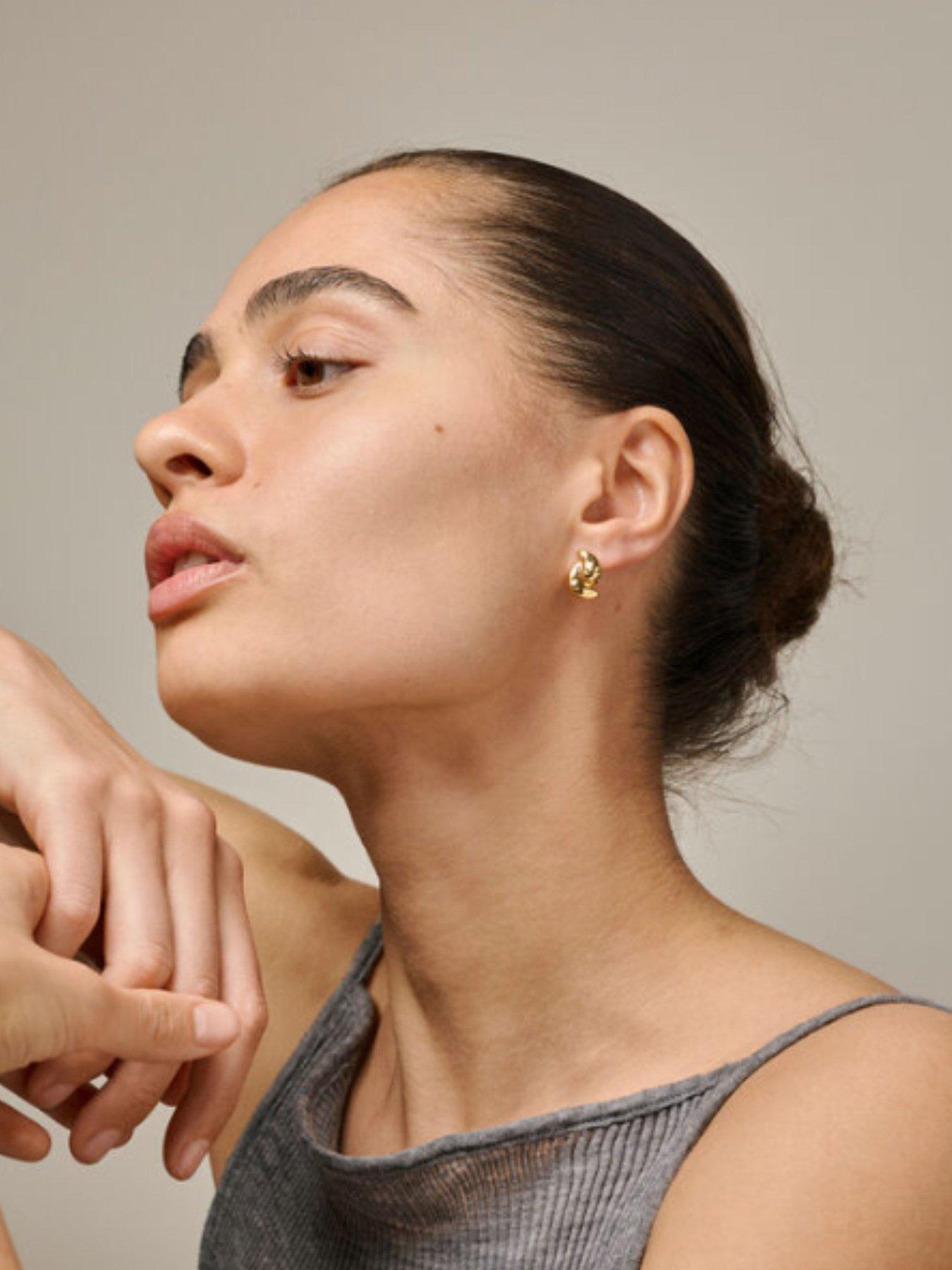 Image 3 of 3 of ENAMEL Copenhagen Tova Stud Earrings 18k Gold Plated&nbsp;Sterling Silver