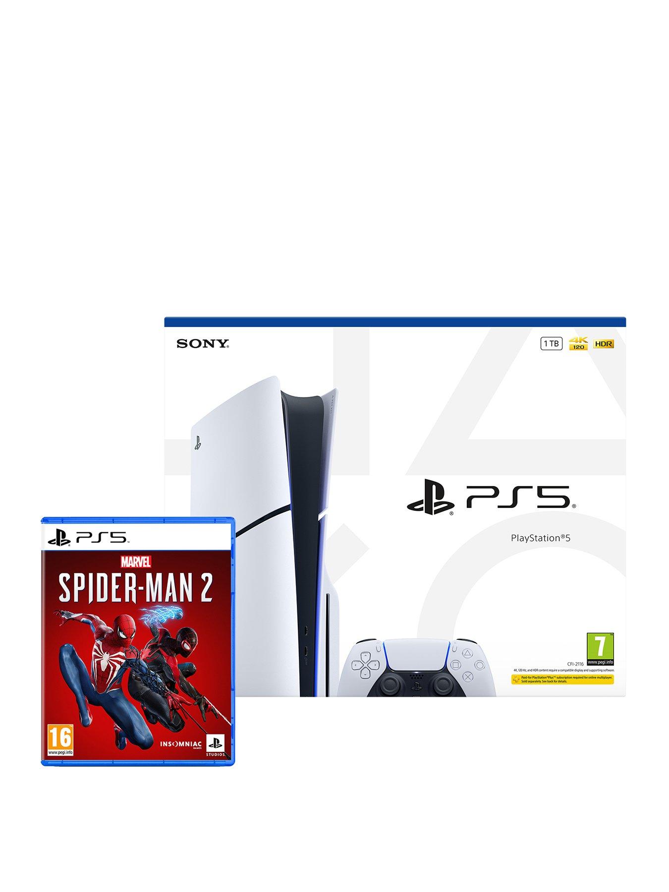 Image 1 of 8 of Playstation PlayStation&reg;5 Disc Console &ndash; 1TB &amp; Marvel's Spider-Man 2