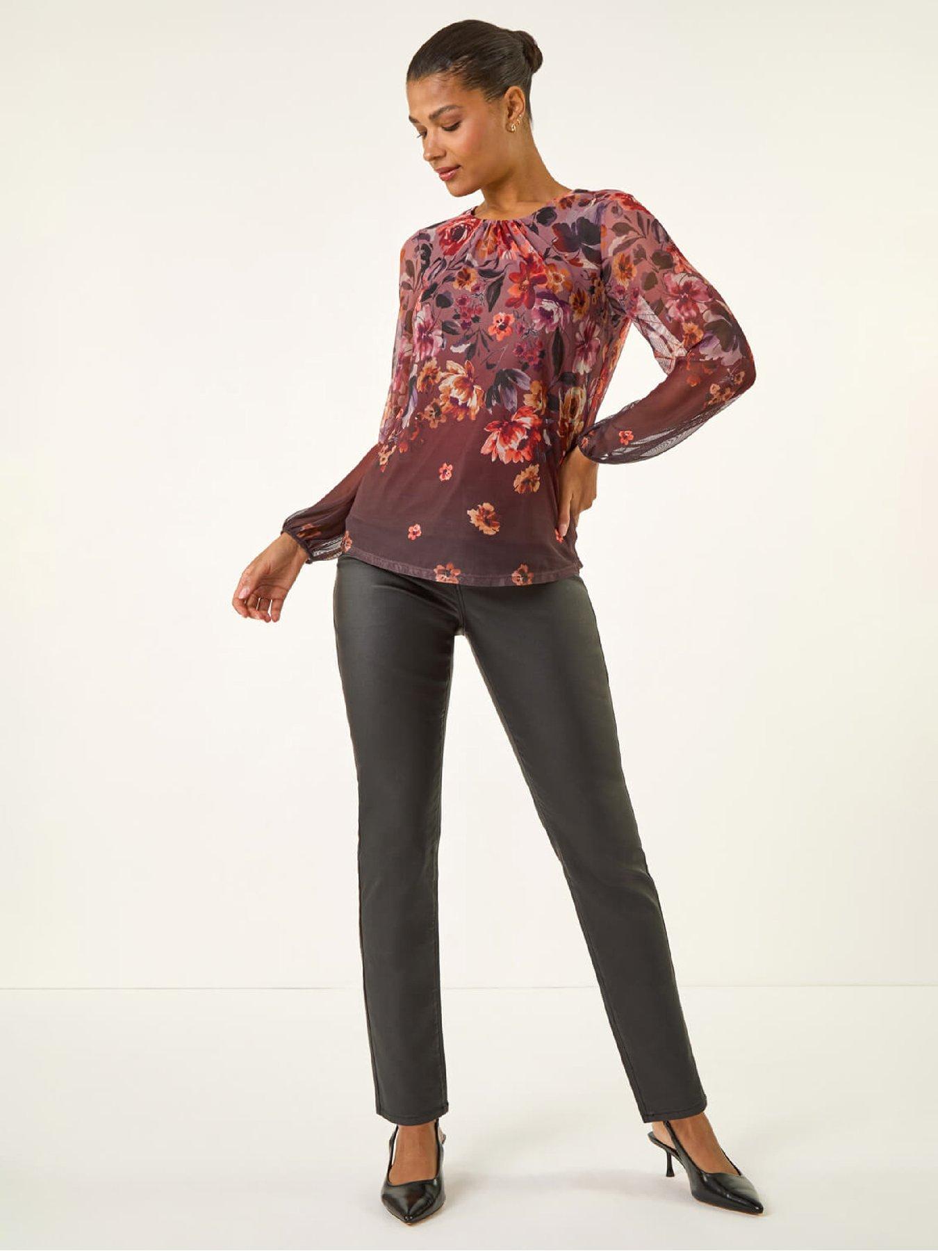 roman-floral-print-mesh-top-chocolateback