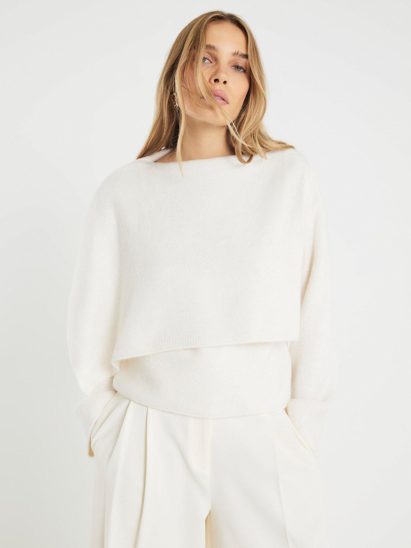 river-island-knitted-two-in-one-jumper-cream