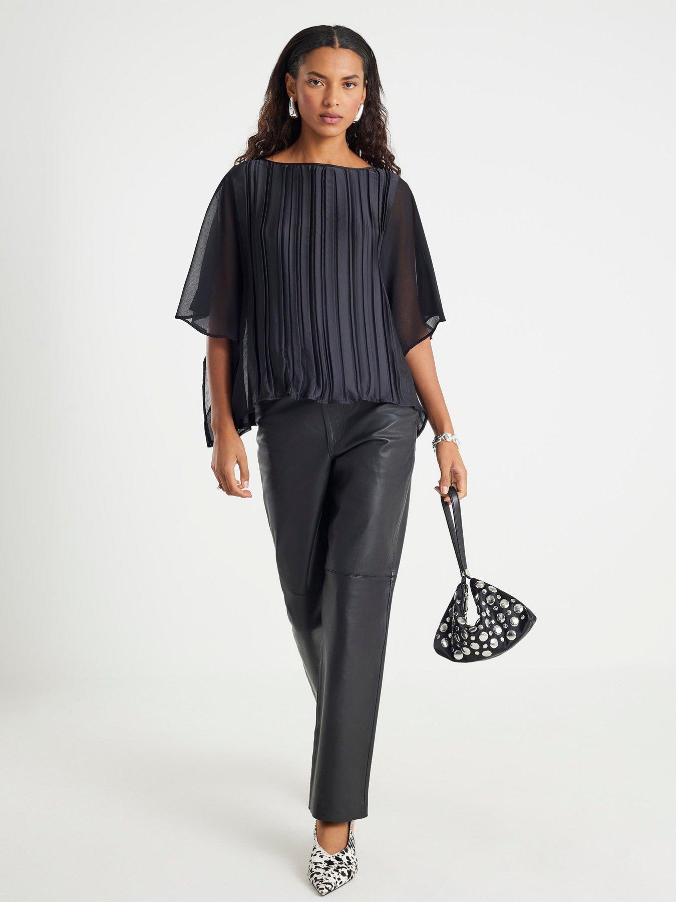 river-island-batwing-crinkle-front-top-blackback
