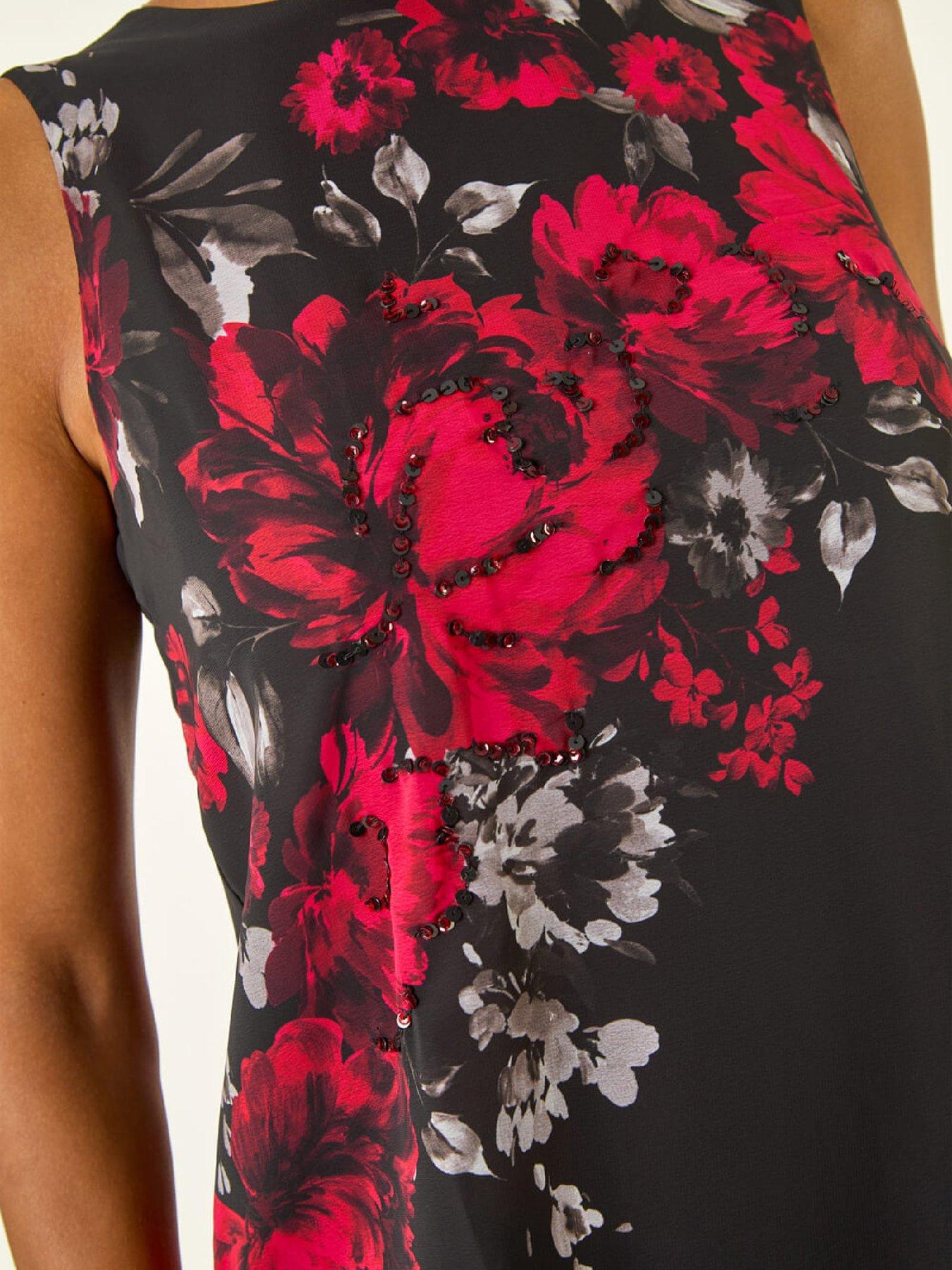 roman-floral-wrap-embellished-top-reddetail