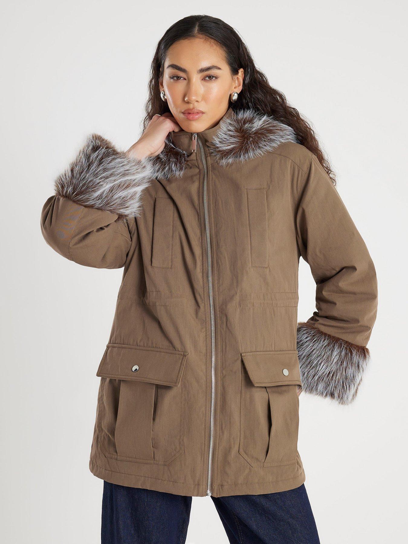 river-island-fur-cuff-utility-jacket-khaki