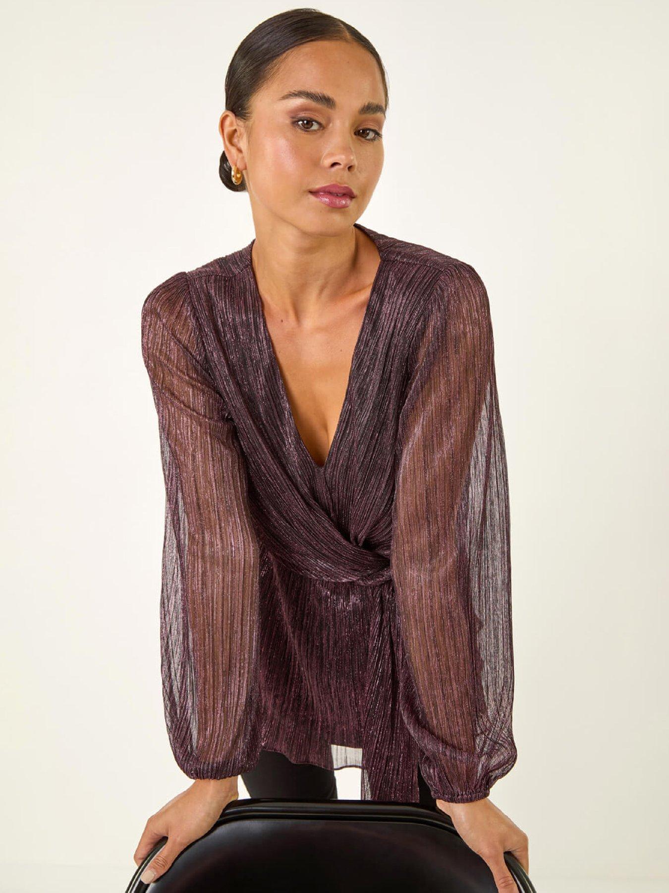 roman-petite-shimmer-twist-stretch-top-pinkoutfit