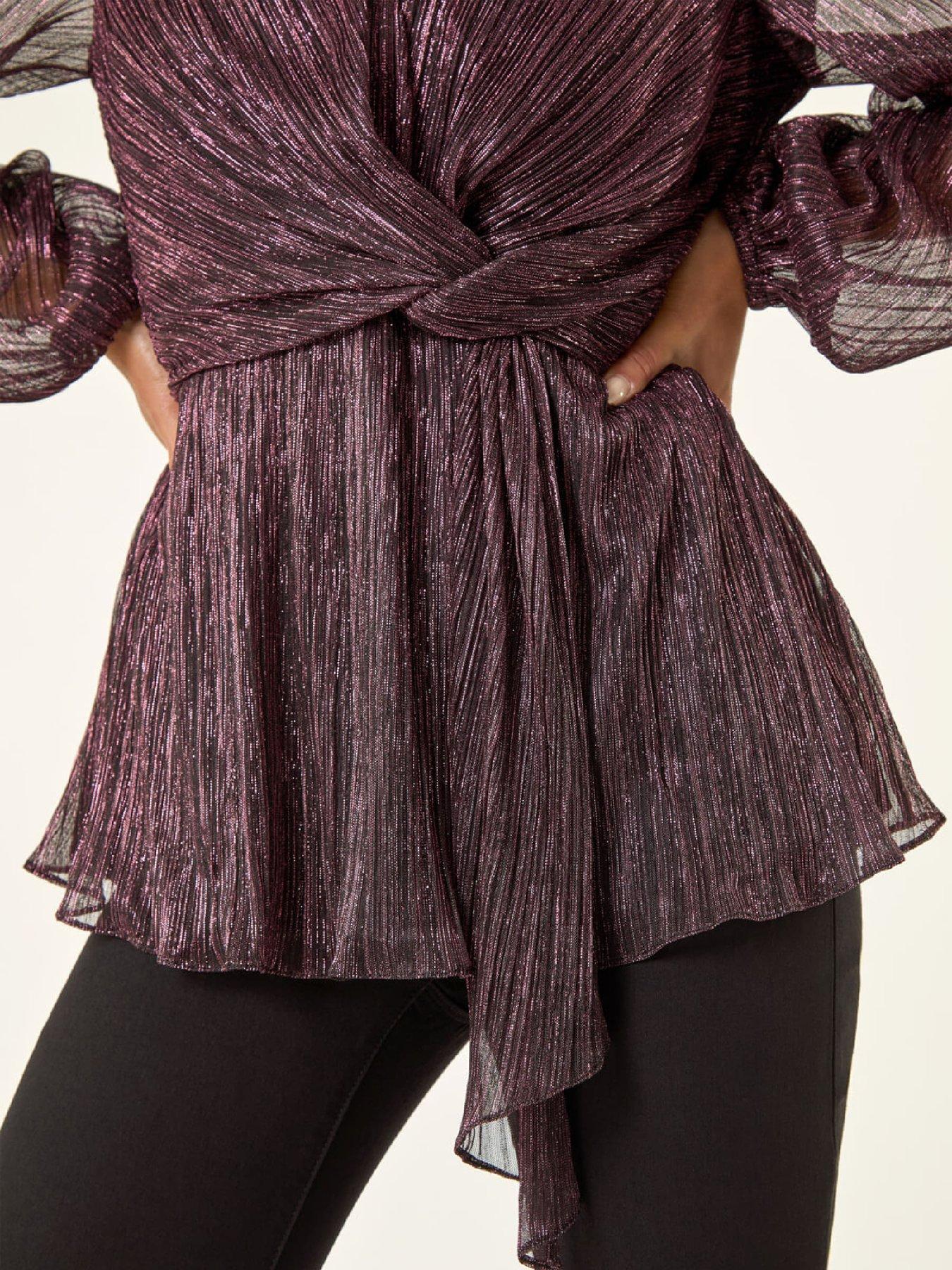 roman-petite-shimmer-twist-stretch-top-pinkdetail