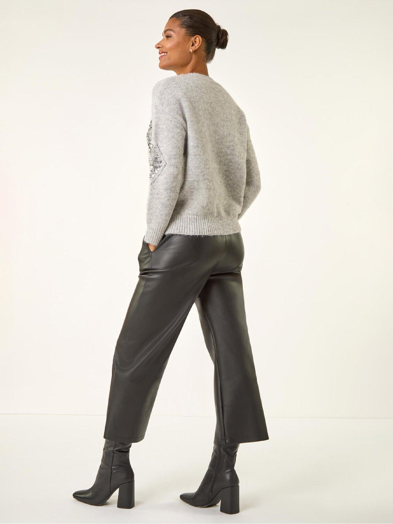 roman-diamond-sequin-knit-jumper-greystillFront