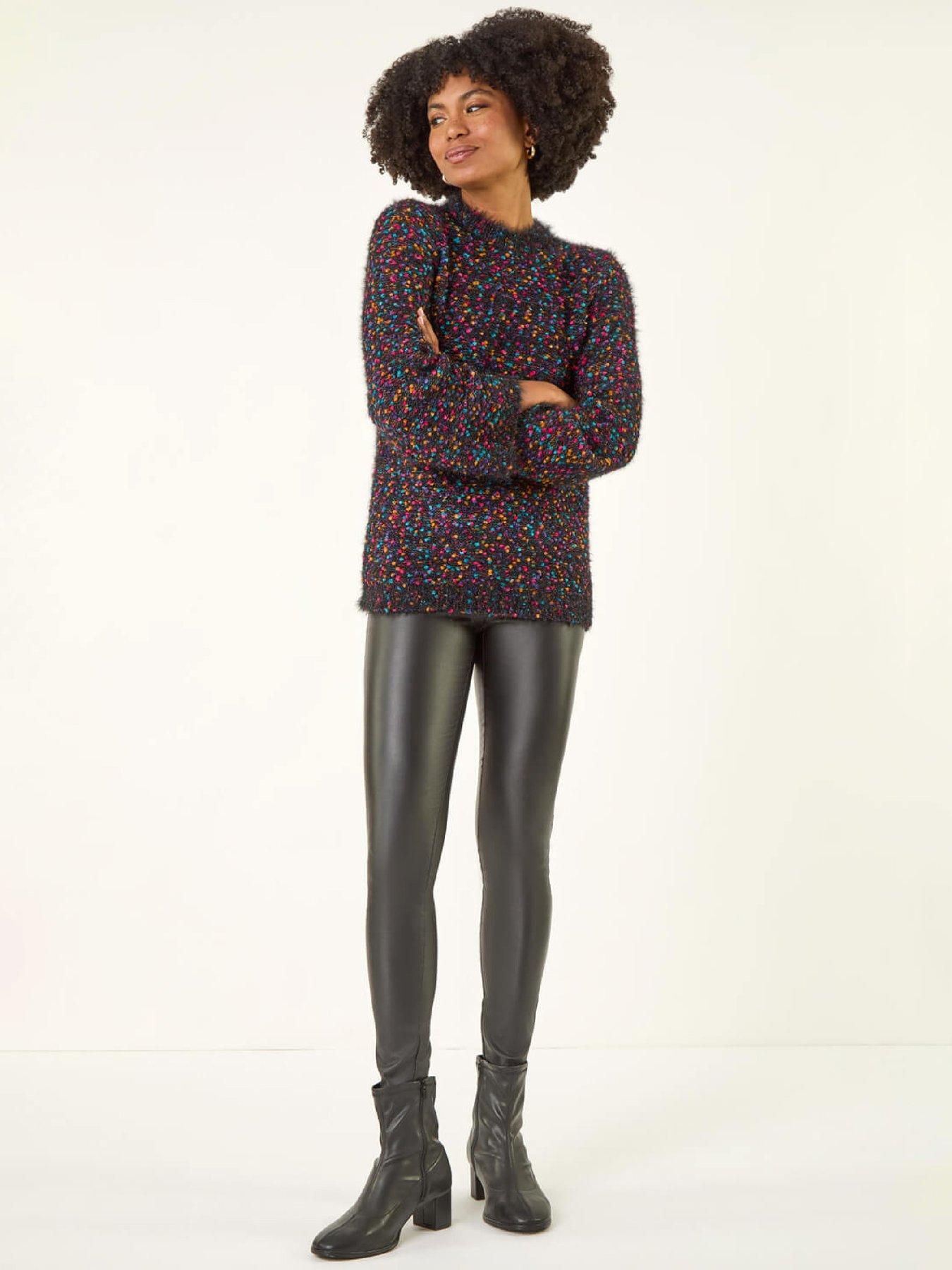 roman-fluffy-print-knit-jumper-blackback