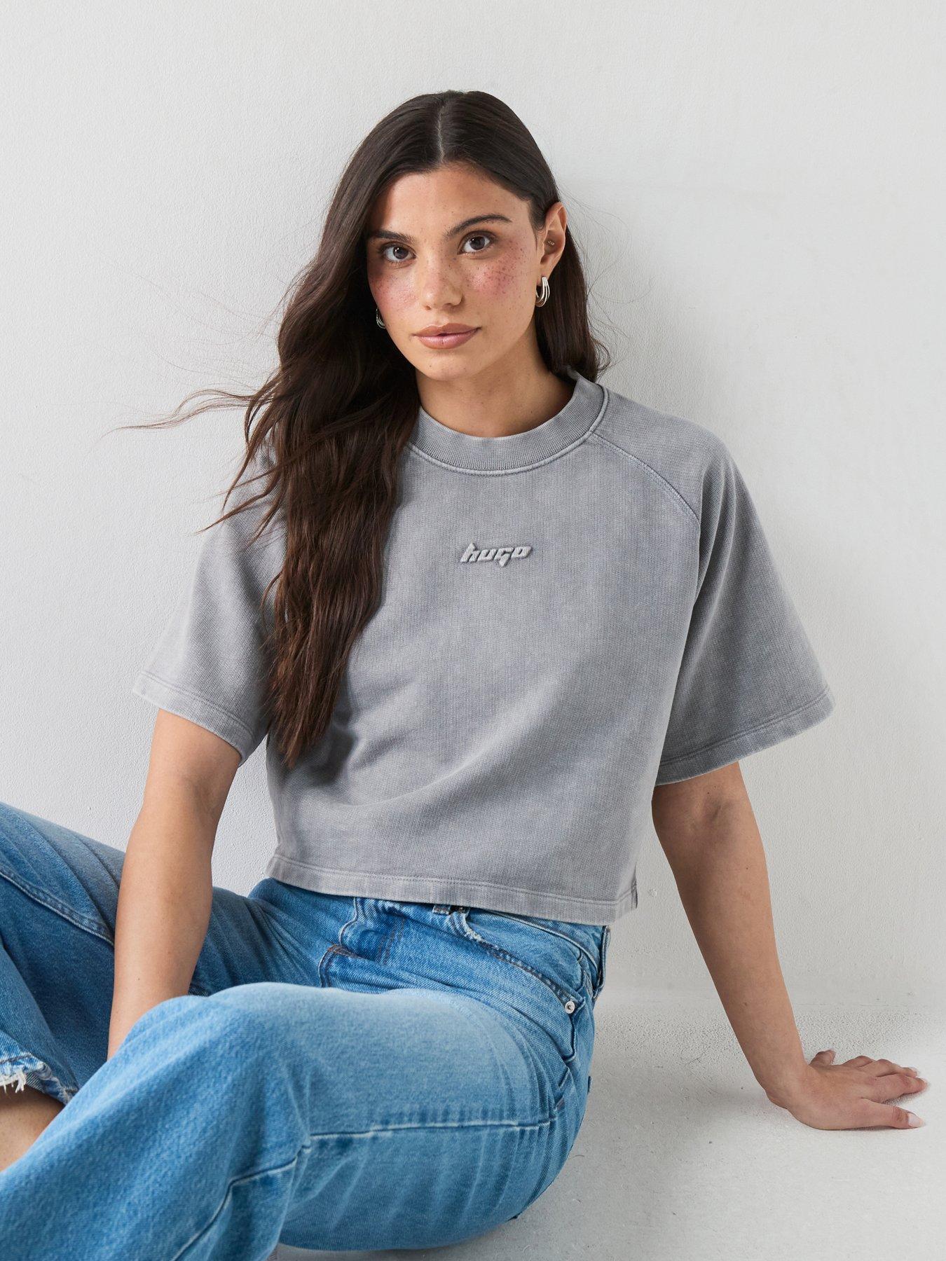 HUGO Dorlino Top - Grey