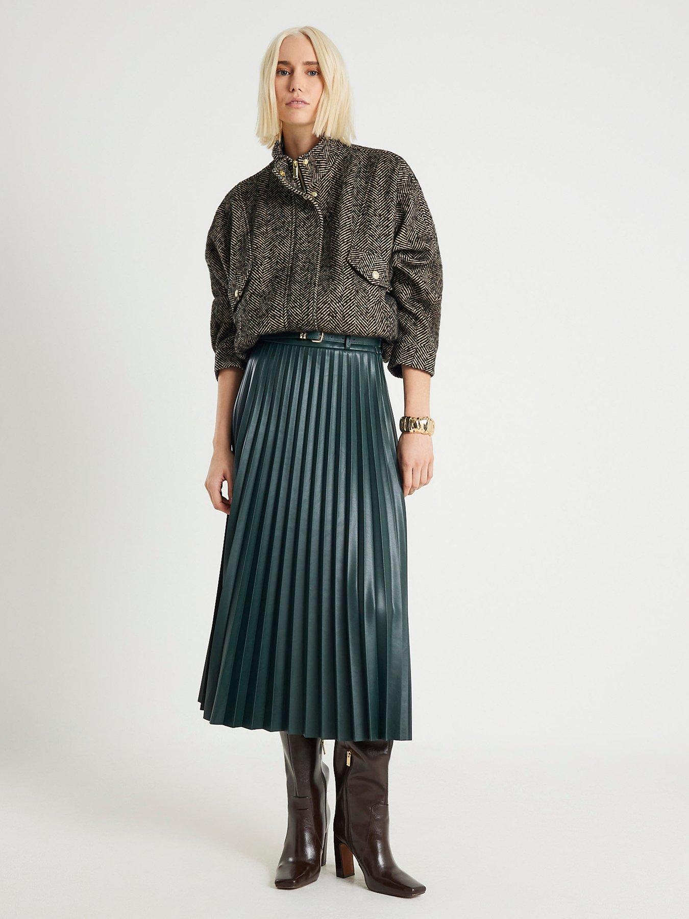 river-island-belted-pleated-midi-skirt-green
