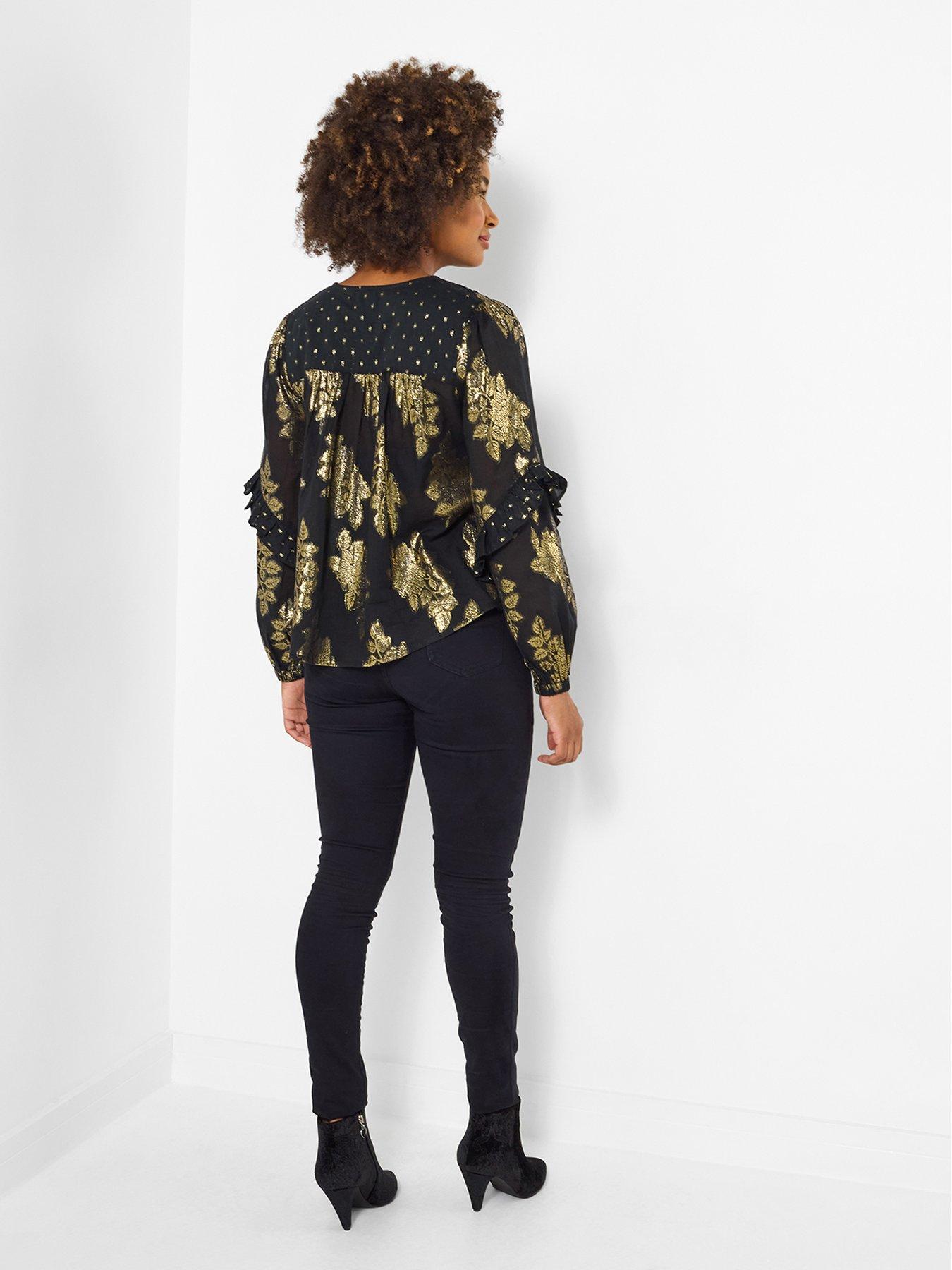 joe-browns-decadent-jacquard-top-blackstillFront