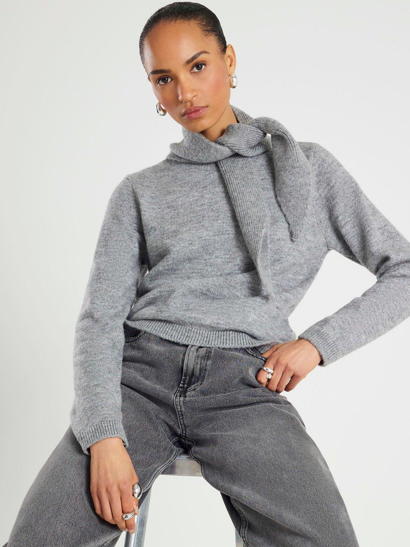 river-island-knit-scarf-jumper-grey