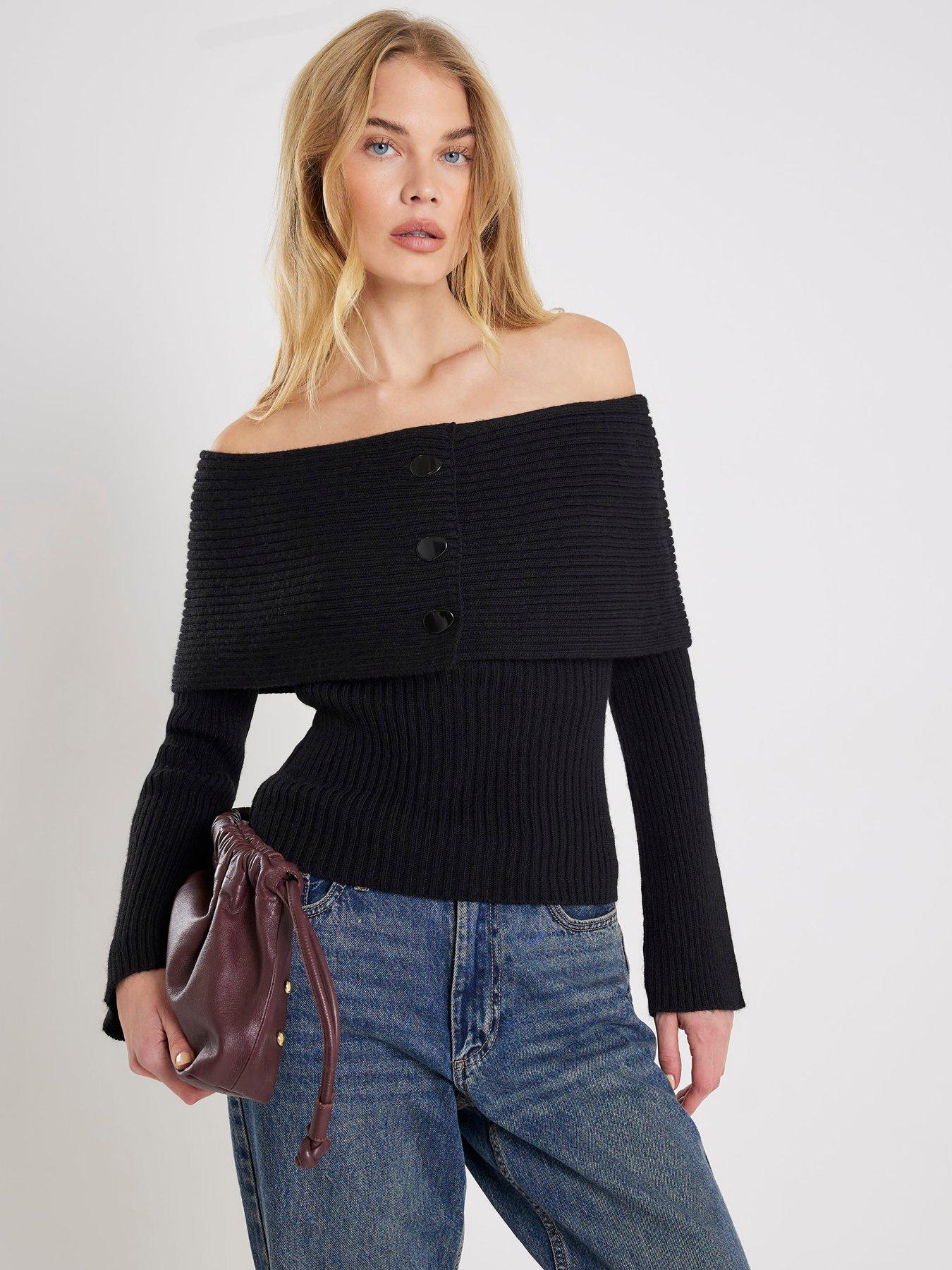 river-island-long-sleeve-button-bardot-jumper-black