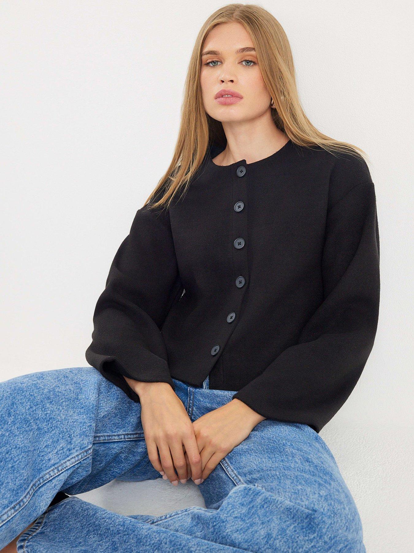 river-island-long-sleeve-cosy-button-through-cardi-black