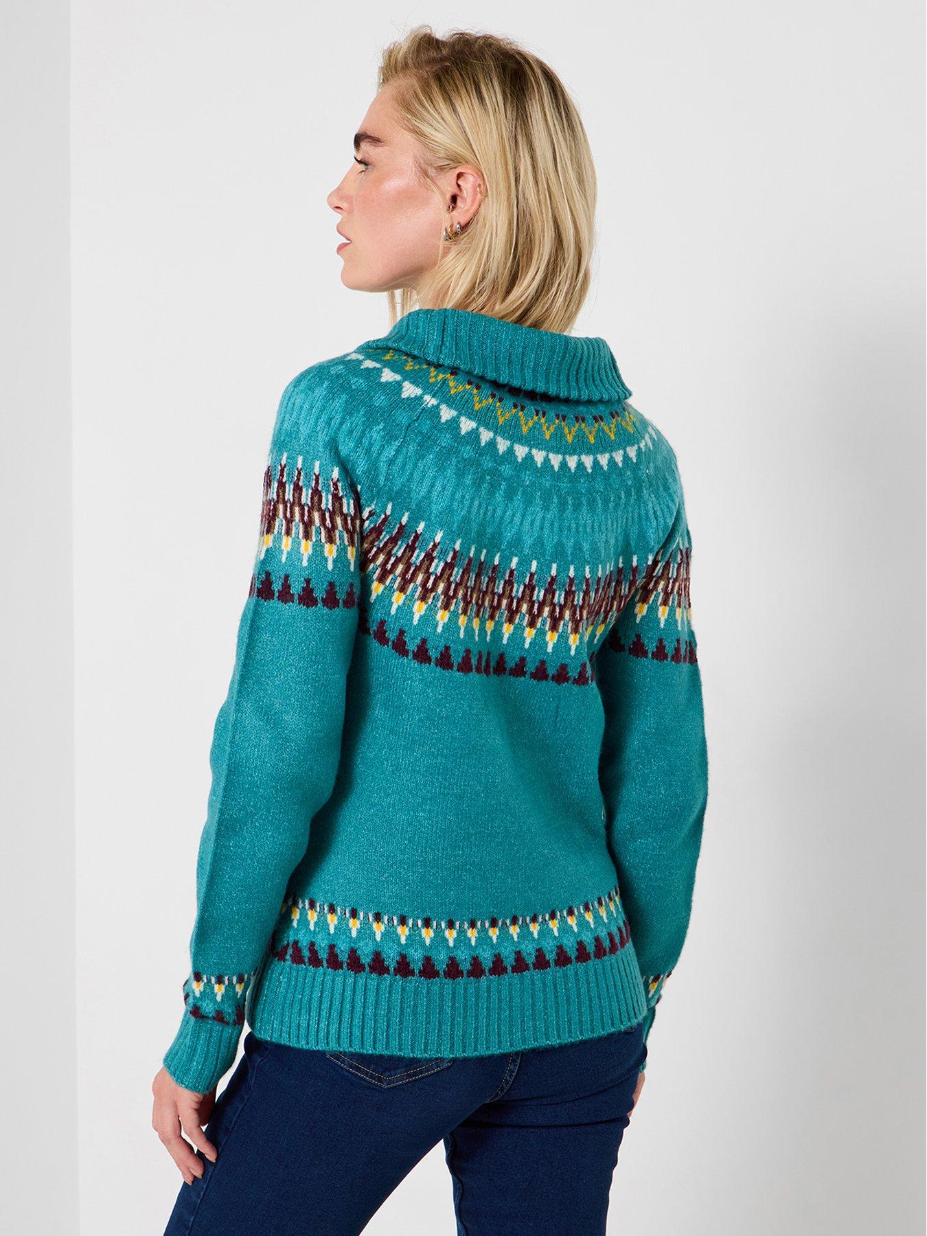 joe-browns-cosy-cabin-half-zip-jumper-turquoisestillFront