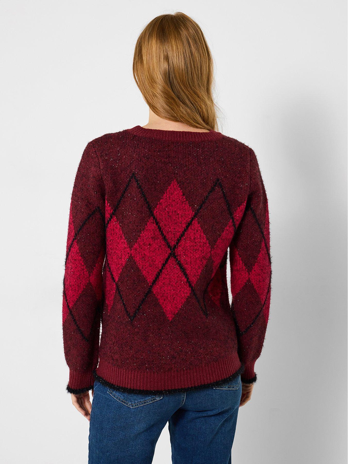joe-browns-lana-sparkle-argyle-jumper-berrystillFront