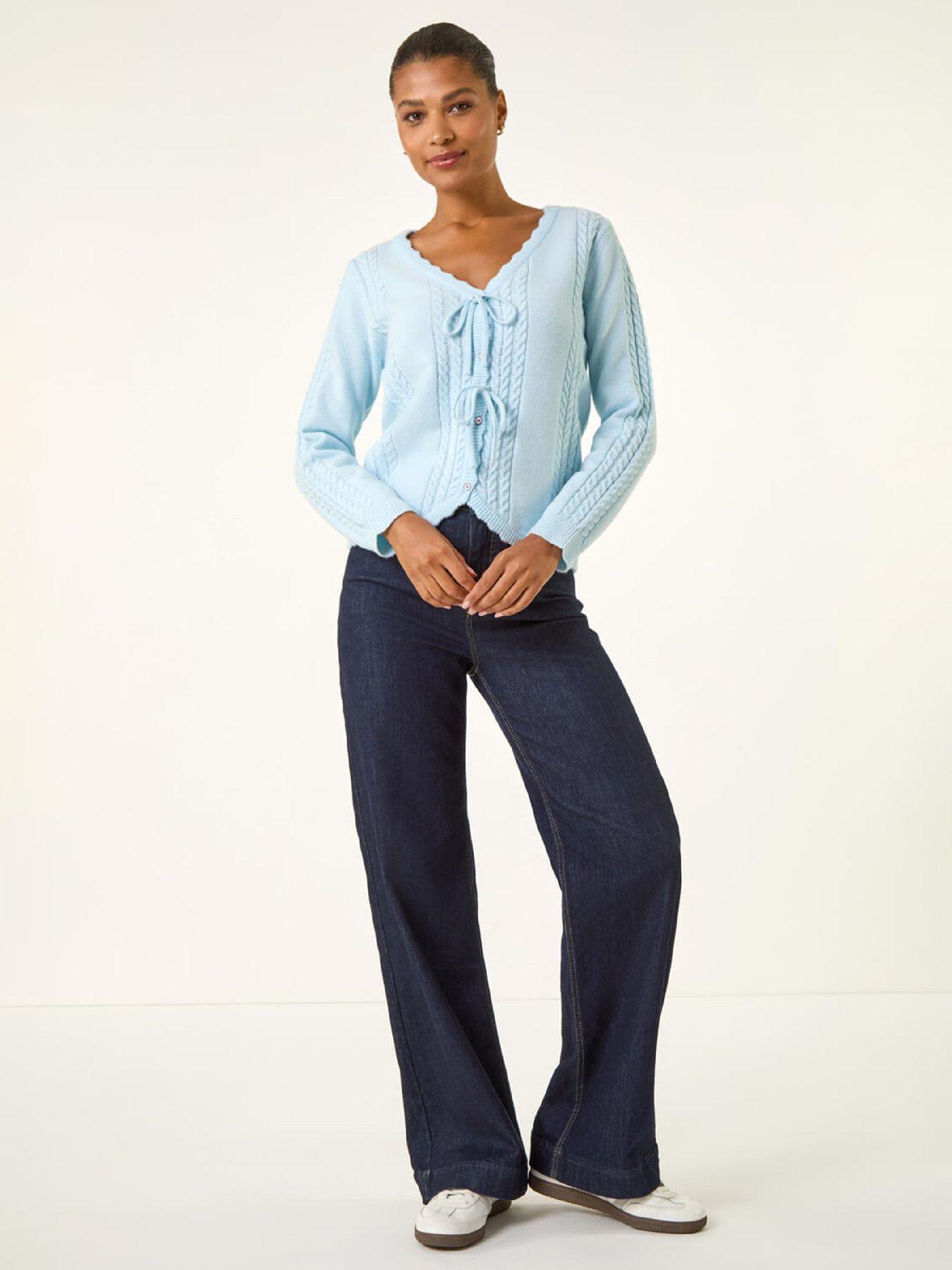 roman-bow-front-buttoned-knit-cardigan-blueback