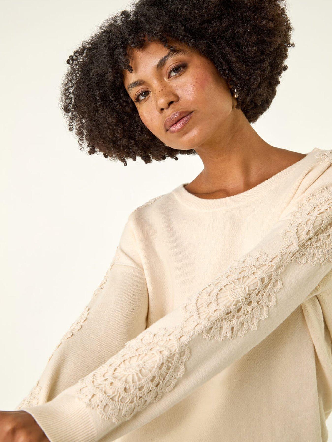 roman-embroidered-sleeve-knit-jumper-ivoryoutfit
